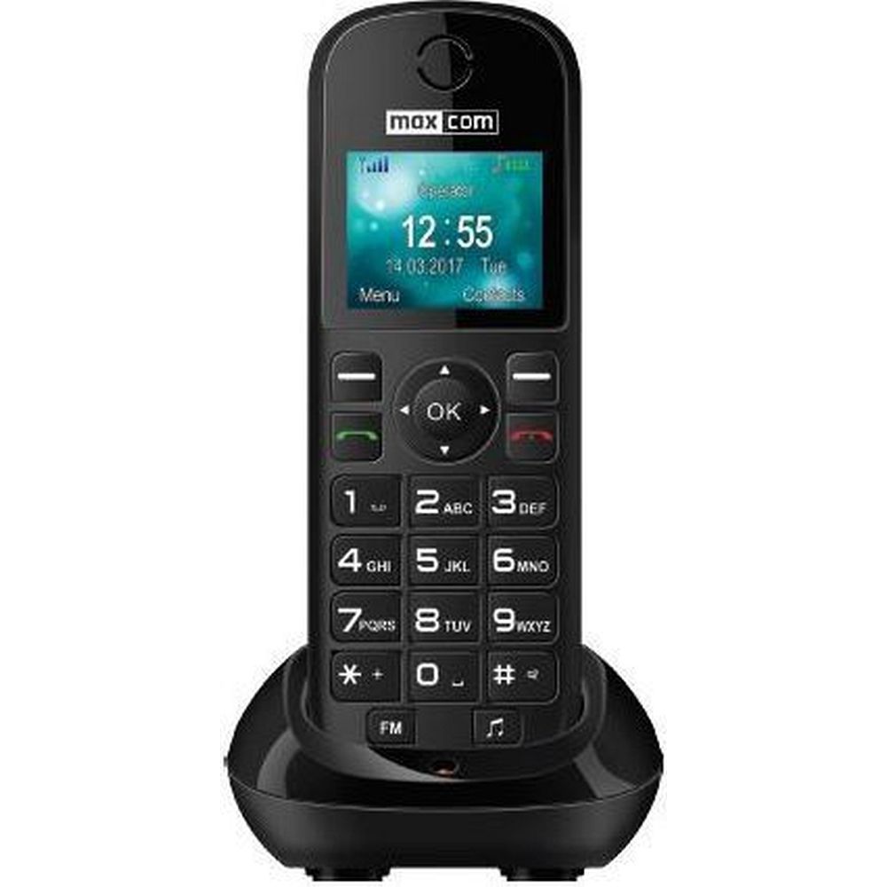 MAXCOM MM35D SE mobilusis telefonas senjorams, juodas