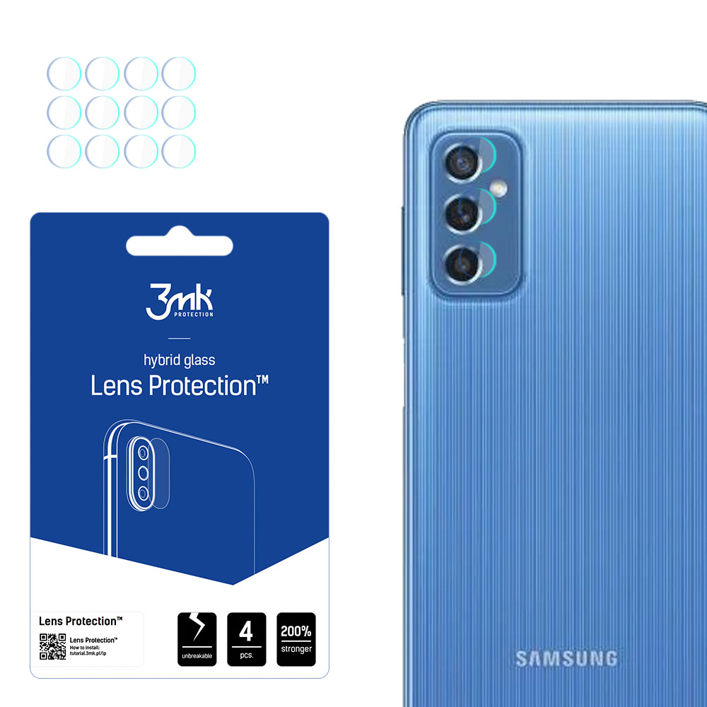гибридное стекло 3MK FLEXIBLE GLASS LENS SAMSUNG GALAXY M52 для камеры 4 шт.