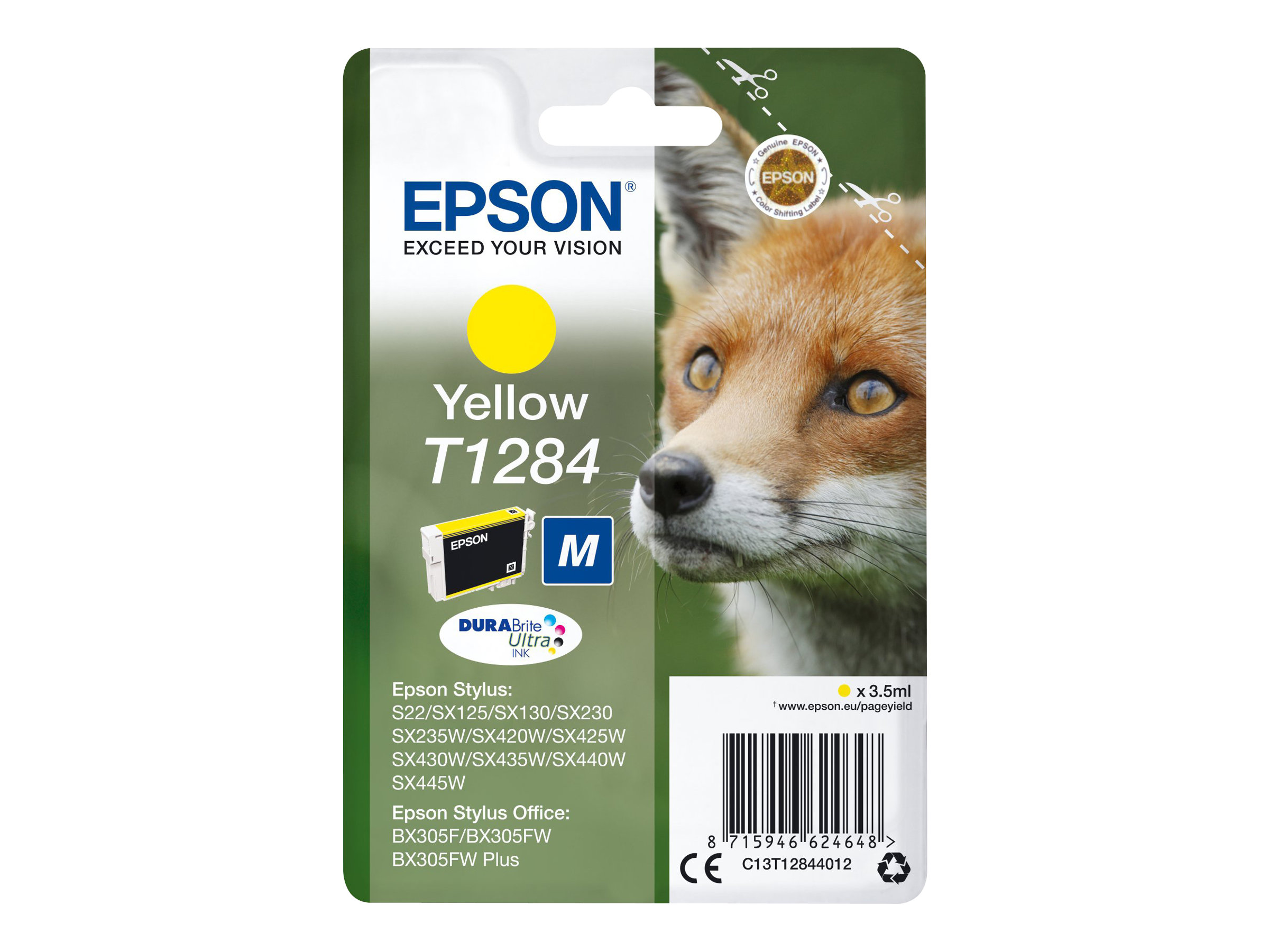 Epson T1284 3.5 ml rašalo kasetė, geltona