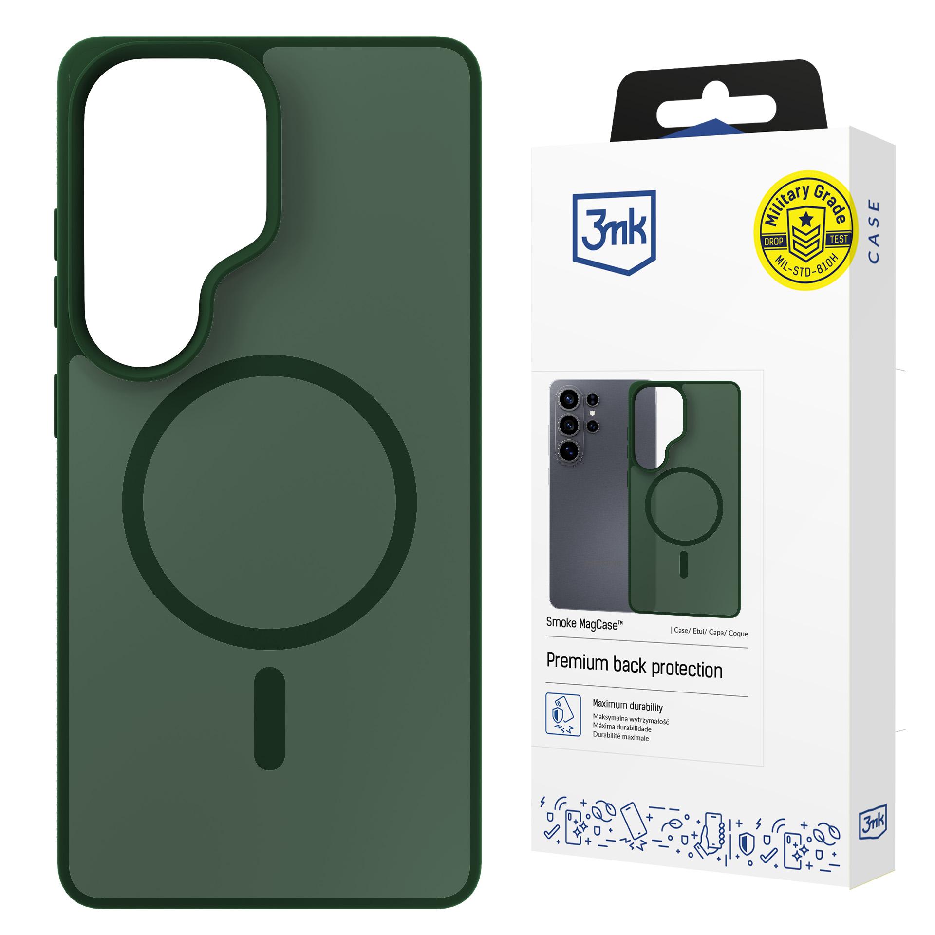 Samsung Galaxy S26 Ultra - 3mk Smoke MagCase Green