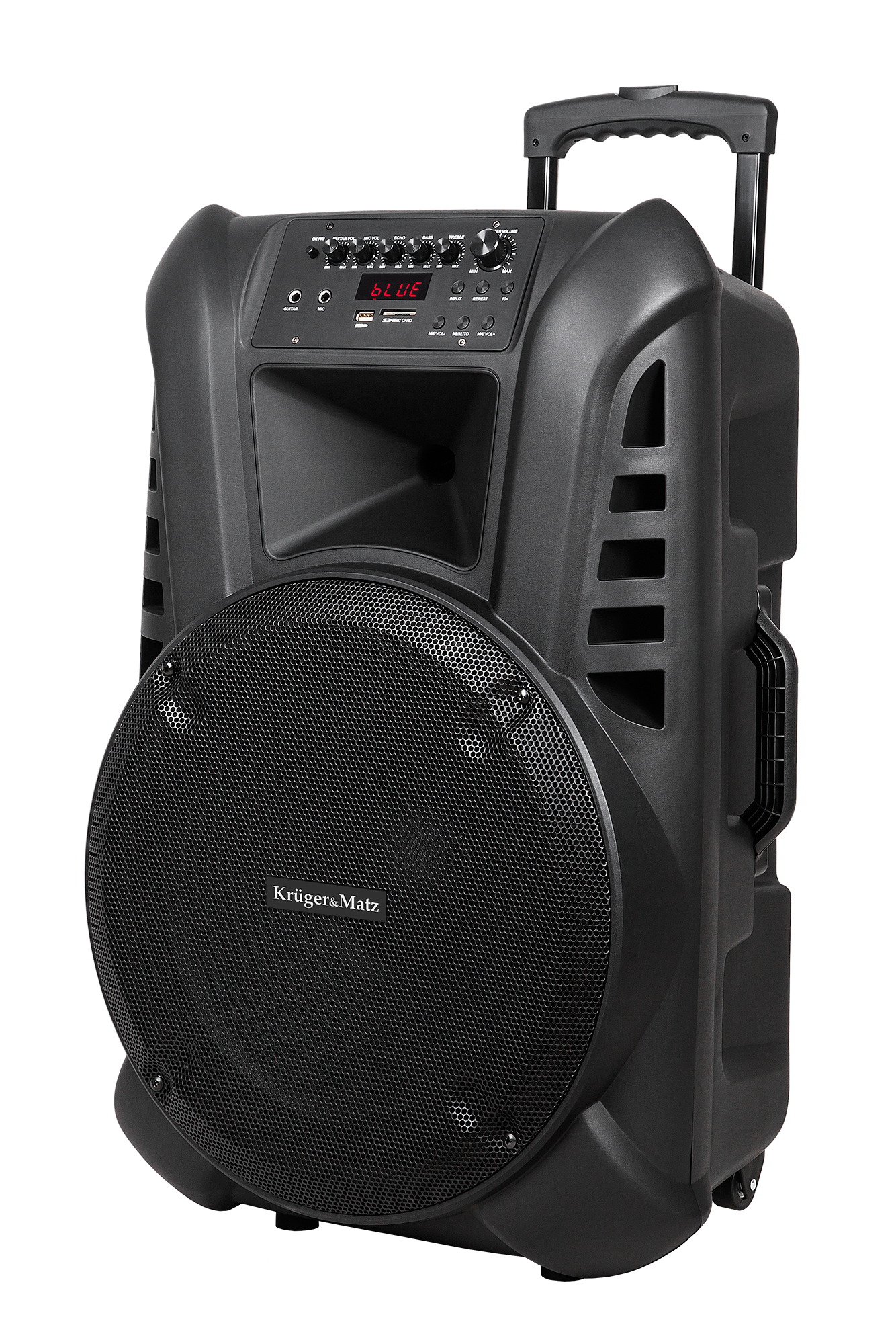 Aktyvi garso kolonėlė su 2 belaidžiais UHF mikrofonais, SD, Bluetooth, FM, USB, 60 W