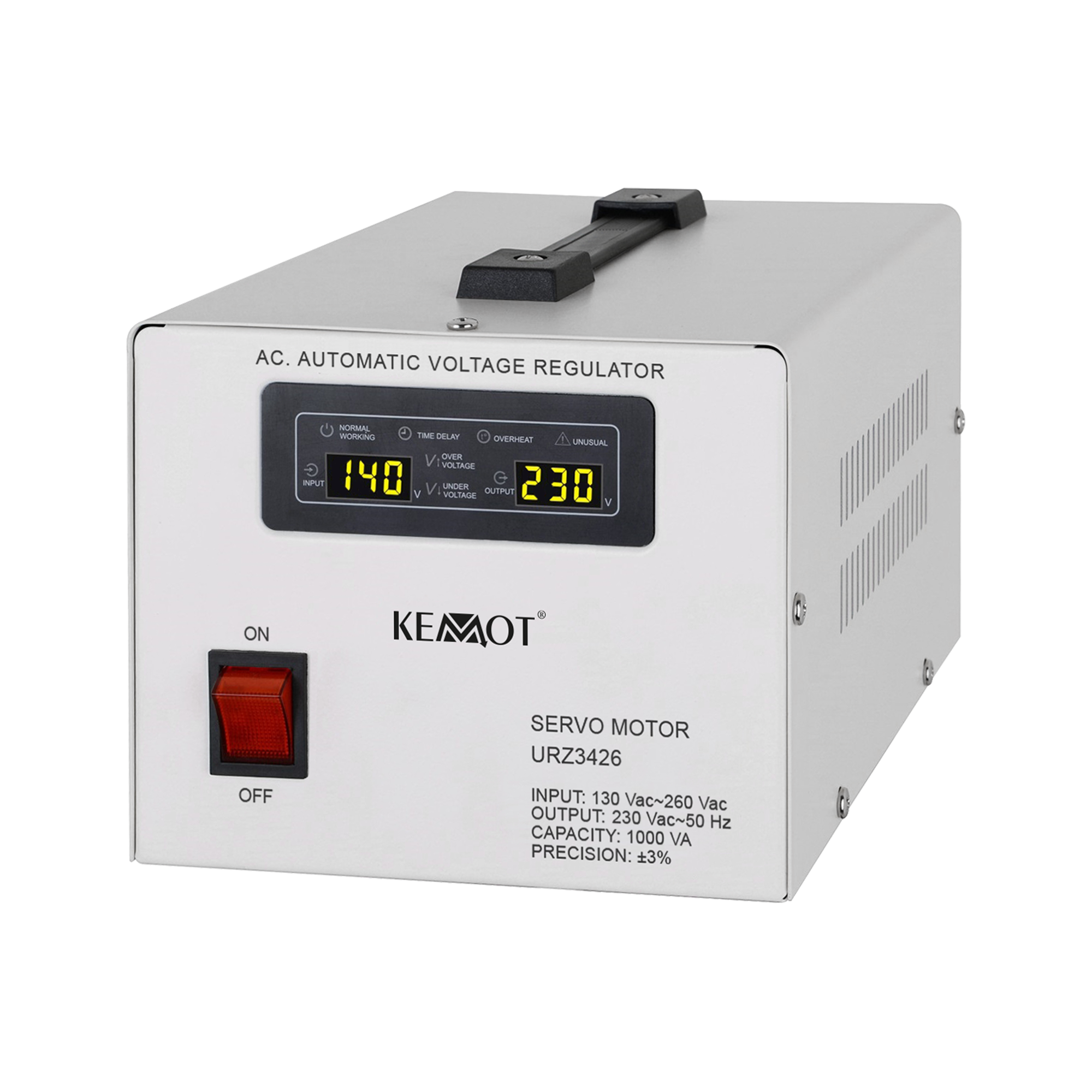 Automatinis įtampos stabilizatorius KEMOT MSER-1000 (1000 VA, servo variklis)