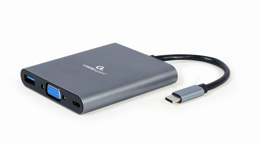 Gembird A-CM-COMBO6-01 USB-C–HDMI / USB 3.0 įvesties ir išvesties adapteris, 6-in-1