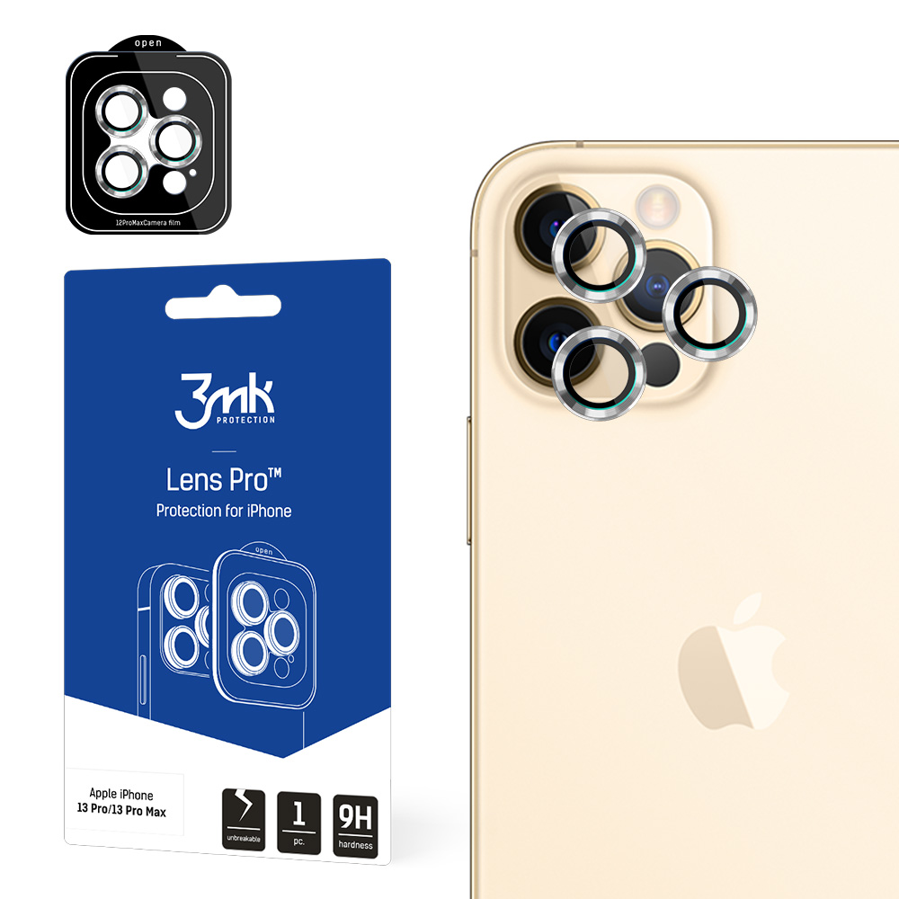 3MK Objektyvo apsauga Pro iPhone 12 Pro Max Kameros objektyvo apsauga su montavimo rėmu 1 vnt.