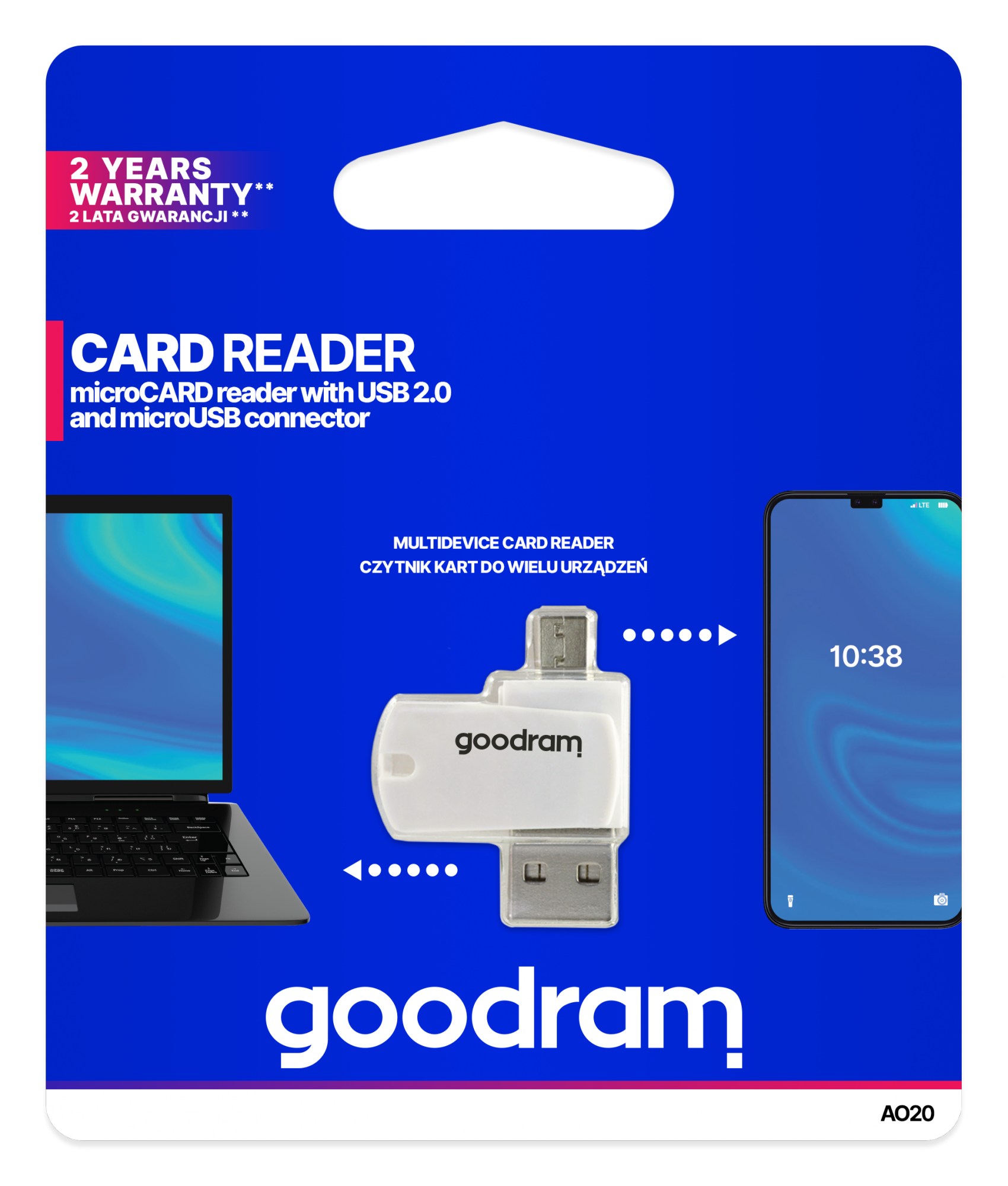 Goodram MicroSD OTG kortelių skaitytuvas