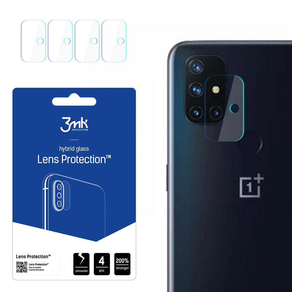 3MK гибкое стекло для объектива ONEPLUS NORD N10 5G гибридное стекло для 4 камер