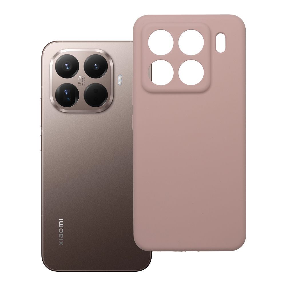 2 mm silikoninis dėklas su kameros apsauga, skirtas Xiaomi 15 PRO, smėlio rožinis
