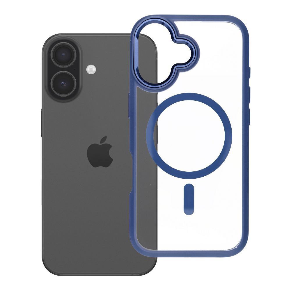 ROAR dėklas MAG BUMPER suderinamas su „MagSafe“, skirtas IPHONE 17 (spalva: tamsiai mėlyna)