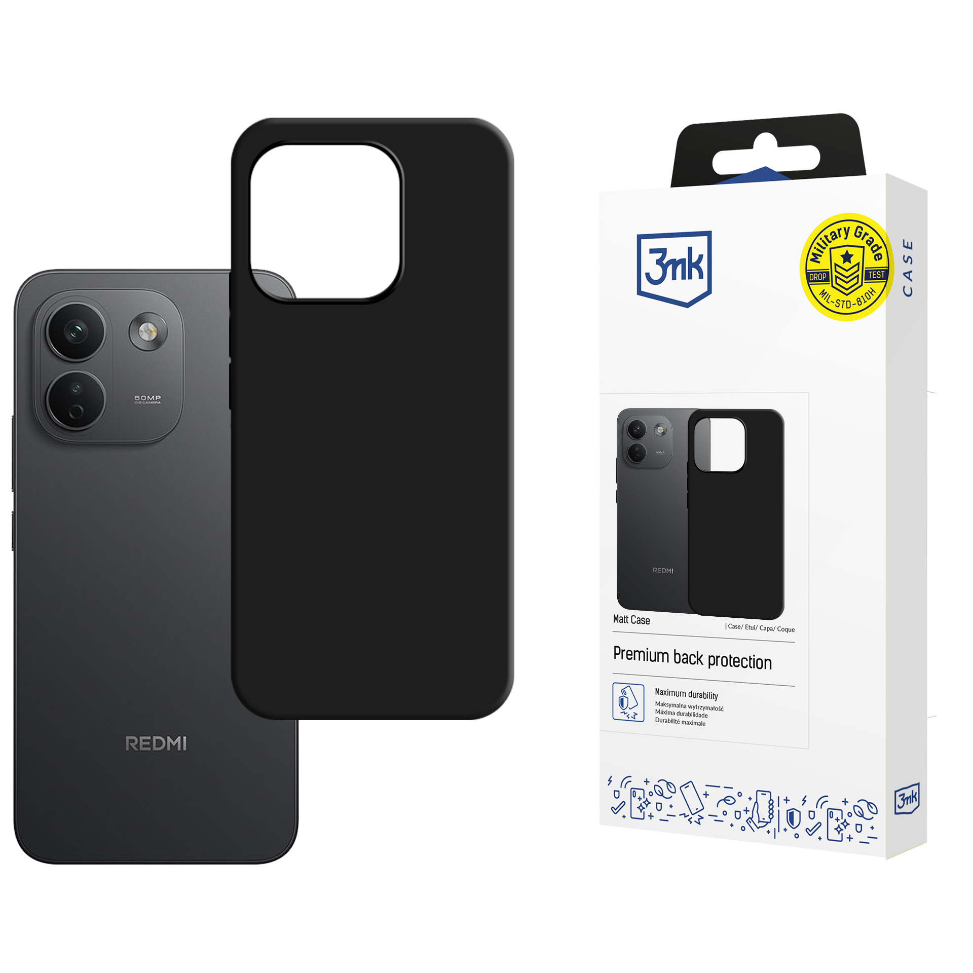 Redmi Note 17 Pro Max 5G / Note 17 Pro+ 5G – 3mk matinis dėklas