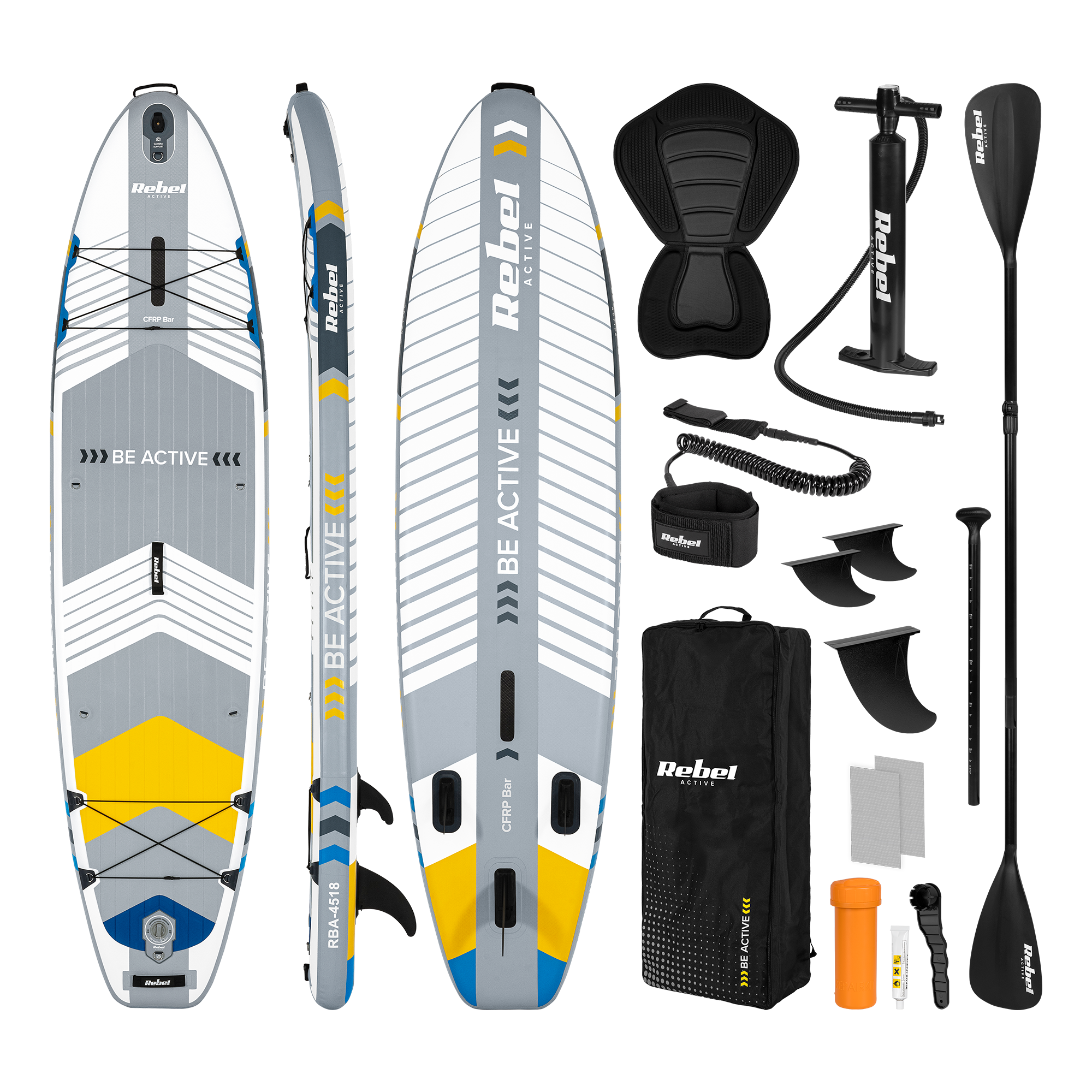 SUP lenta REBEL ACTIVE PRO RBA-4518 – balta