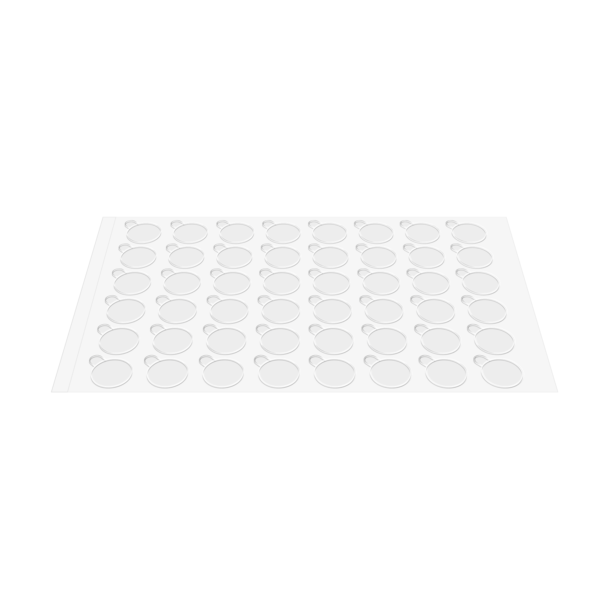 Rebel transparent round double-sided adhesive pads, 10 mm