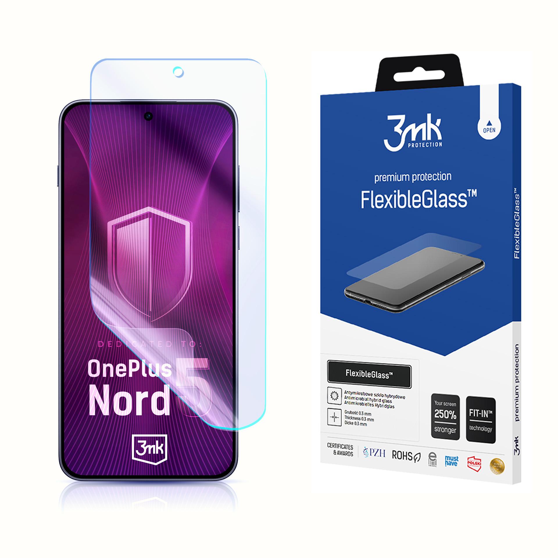 3mk FlexibleGlass hibridinis stiklas OnePlus Nord 5
