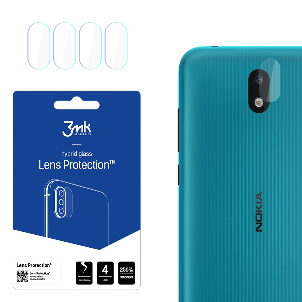 Hibridinis stiklas 3MK Hibridinis stiklas kameros NOKIA 1.3 skirtas kamerai 4 vnt.