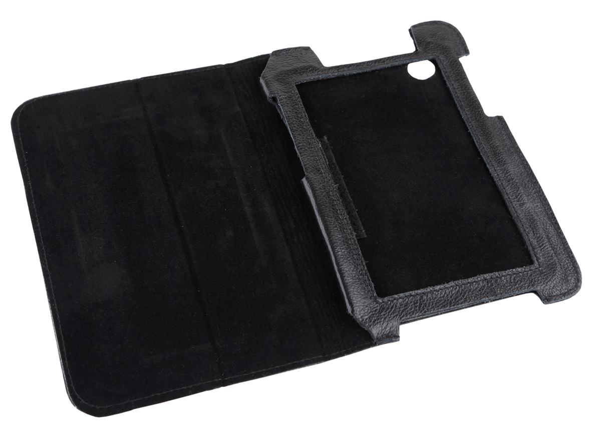 Natūralios odos dėklas Samsung Galaxy Tab P3100, juodas