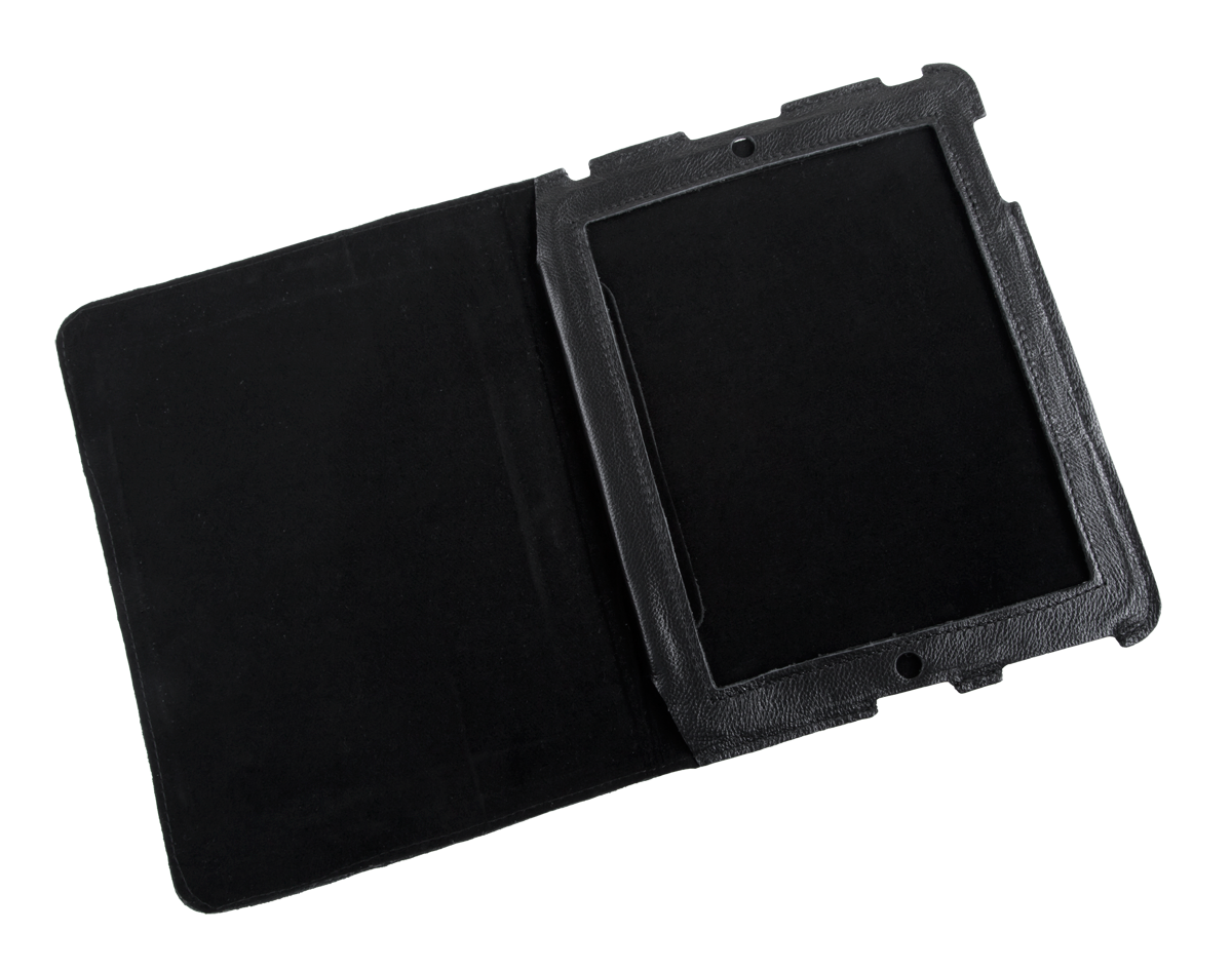 Чёрный чехол из натуральной кожи для Apple iPad 2