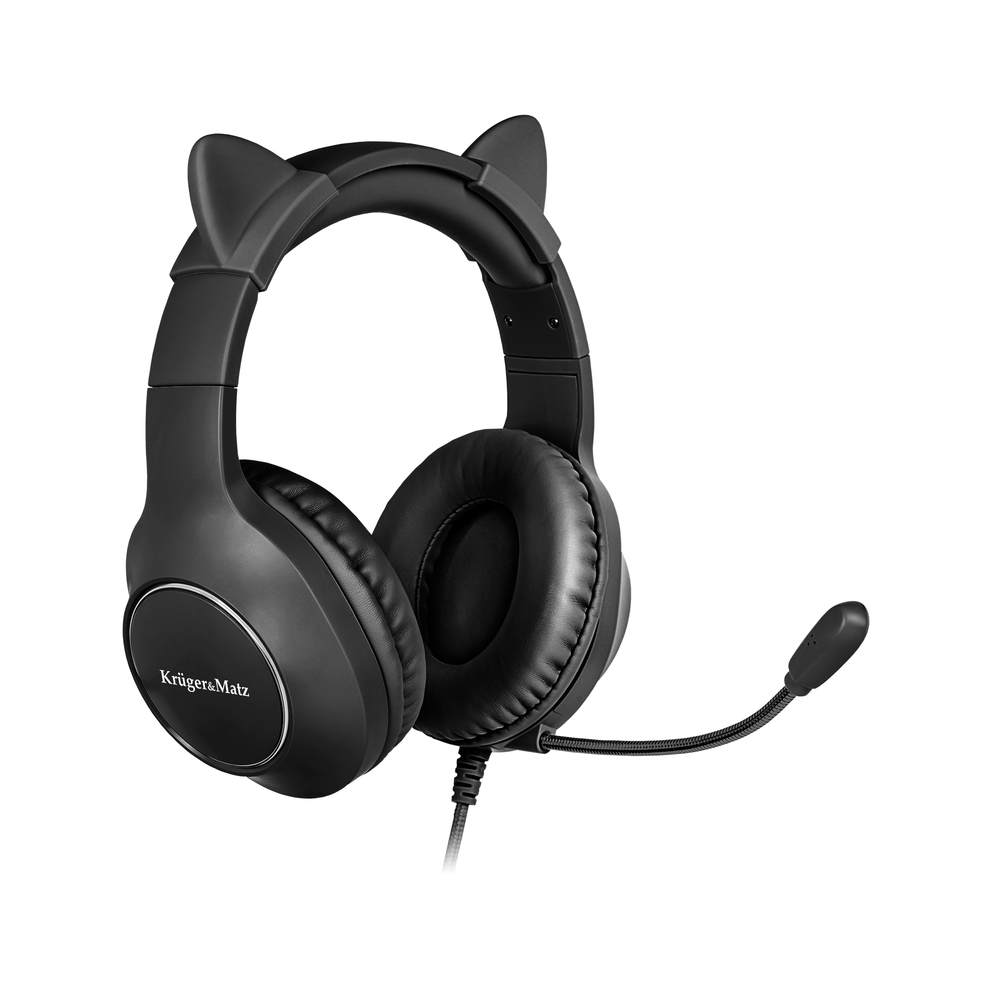 Kruger&Matz Gamer Kids žaidimų ausinės vaikams, juodos