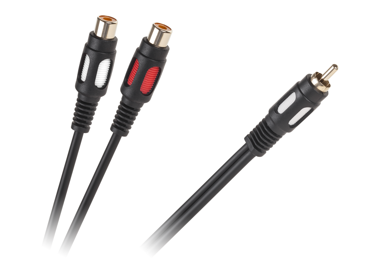 1 RCA kištuko–2 RCA lizdų kabelis, 25 cm