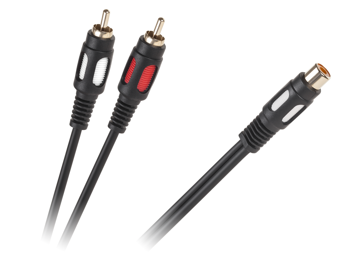1 RCA lizdo–2 RCA kištukų kabelis, 25 cm