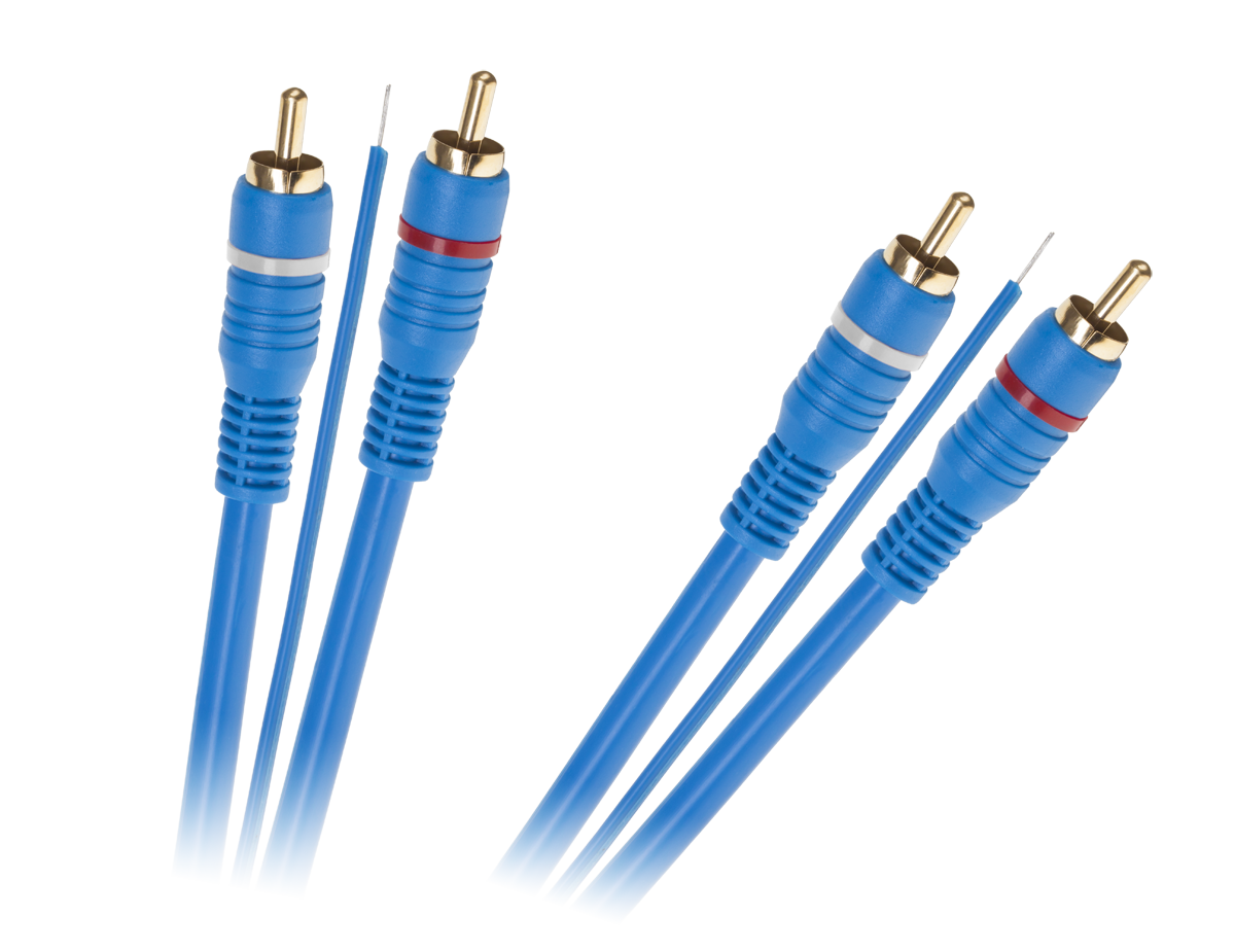 2 RCA–2 RCA kabelis su papildoma gysla, 5 m