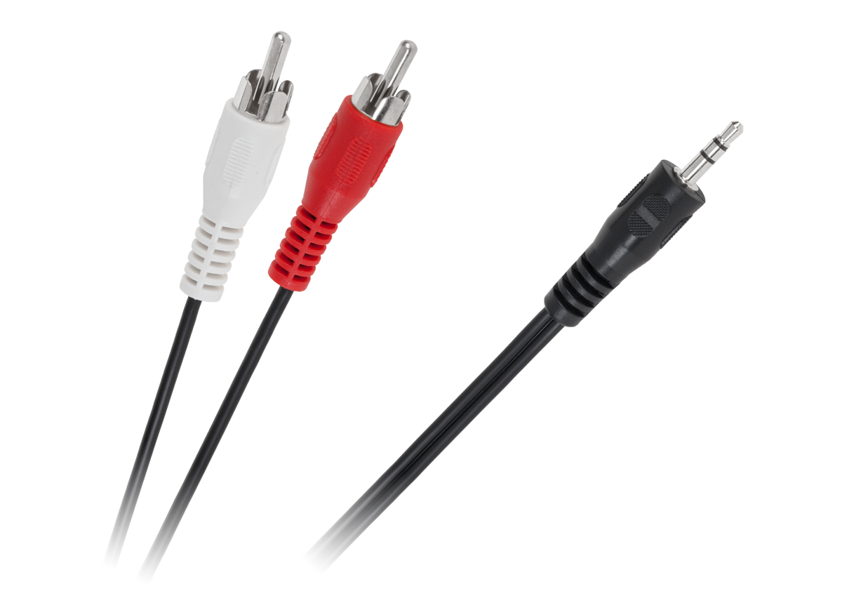 3,5 mm jack–2 RCA kabelis, 1,5 m