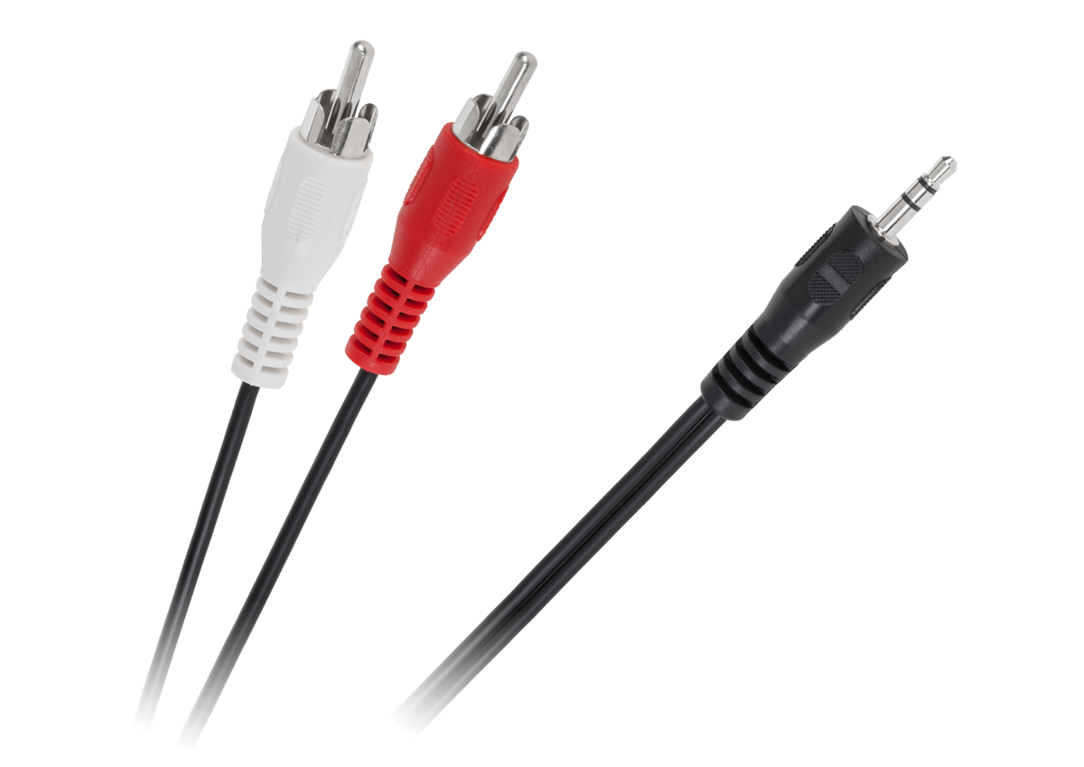 3,5 mm jack–2 RCA kabelis, 1,8 m