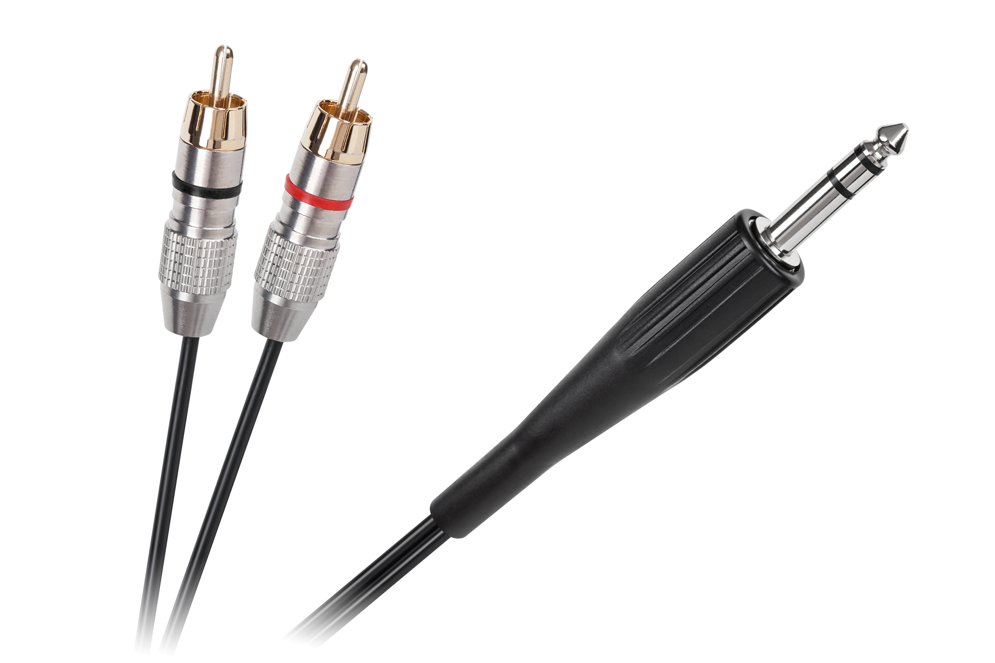 6,3 mm stereofoninio JACK–2 RCA kabelis, 1,8 m