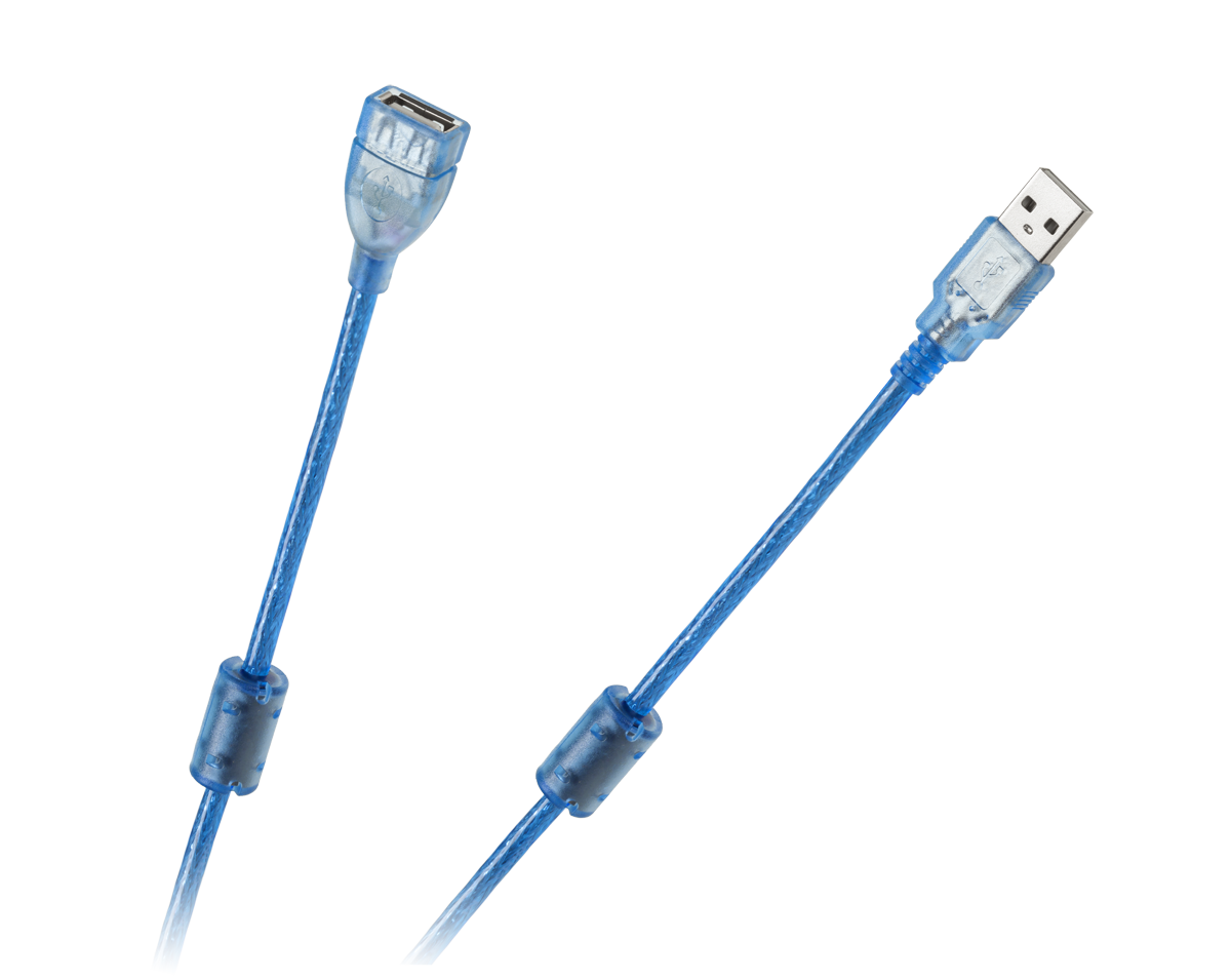 USB 2.0 Type-A lizdas–Type-A kištukas ilginamasis laidas, 5 m, ekranuotas, su filtru