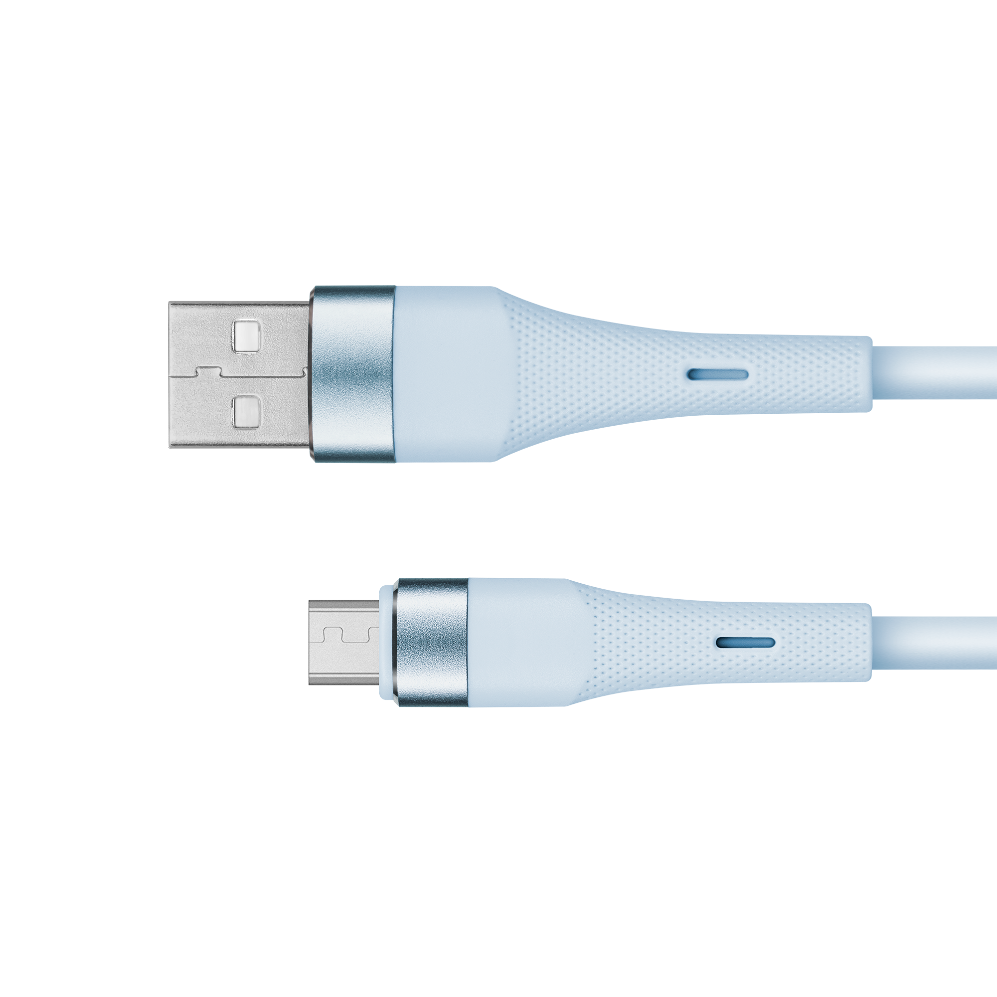 Kruger&Matz Basic USB–microUSB silikoninis kabelis, 1 m, mėlynas