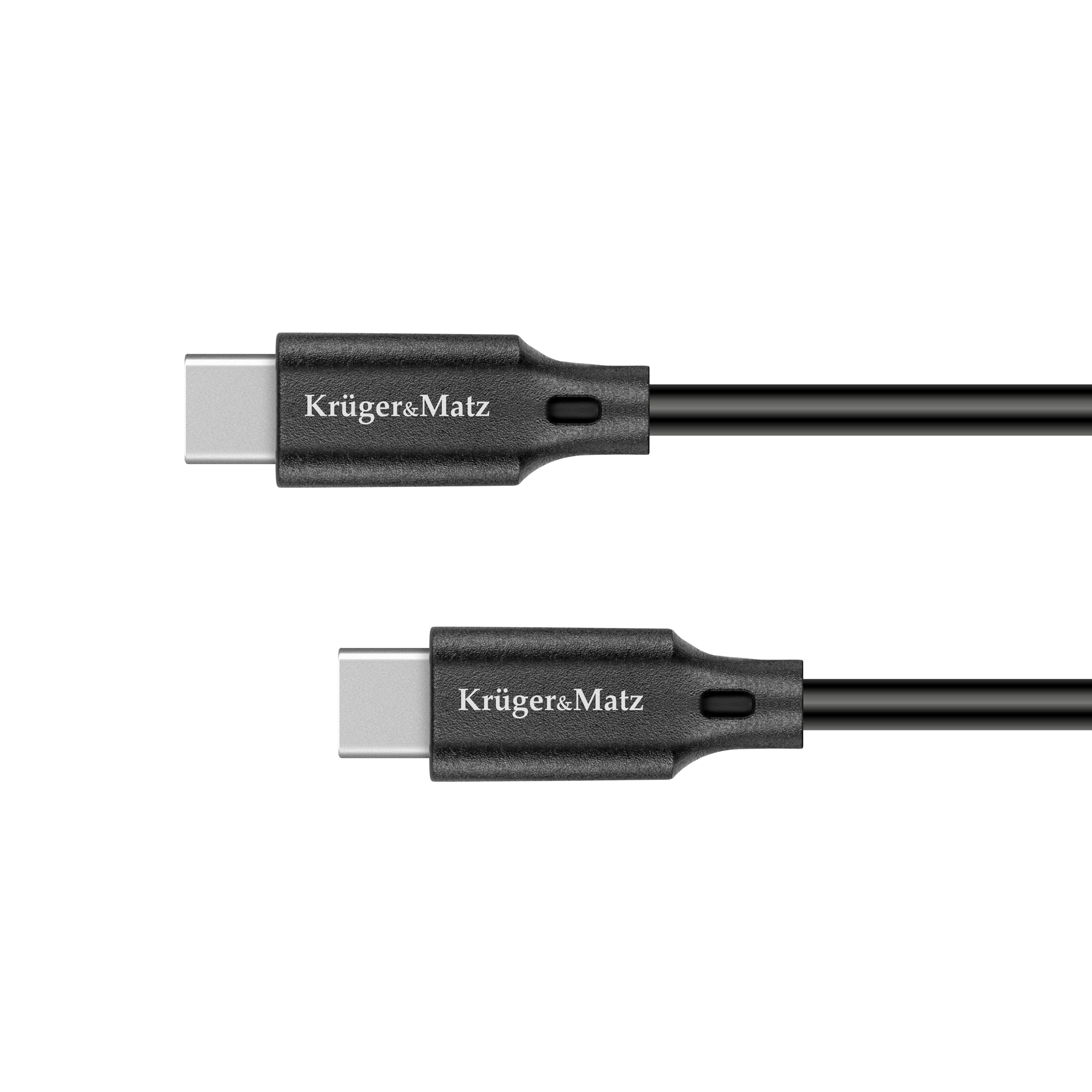 Kruger&Matz Basic USB-C–USB-C kabelis, 100 W, 1 m