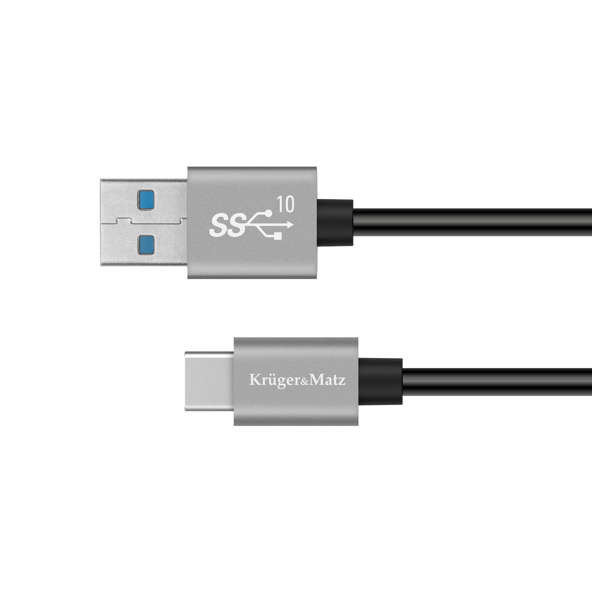 Kruger&Matz Basic USB–USB-C kabelis, 10 Gbps, 1 m