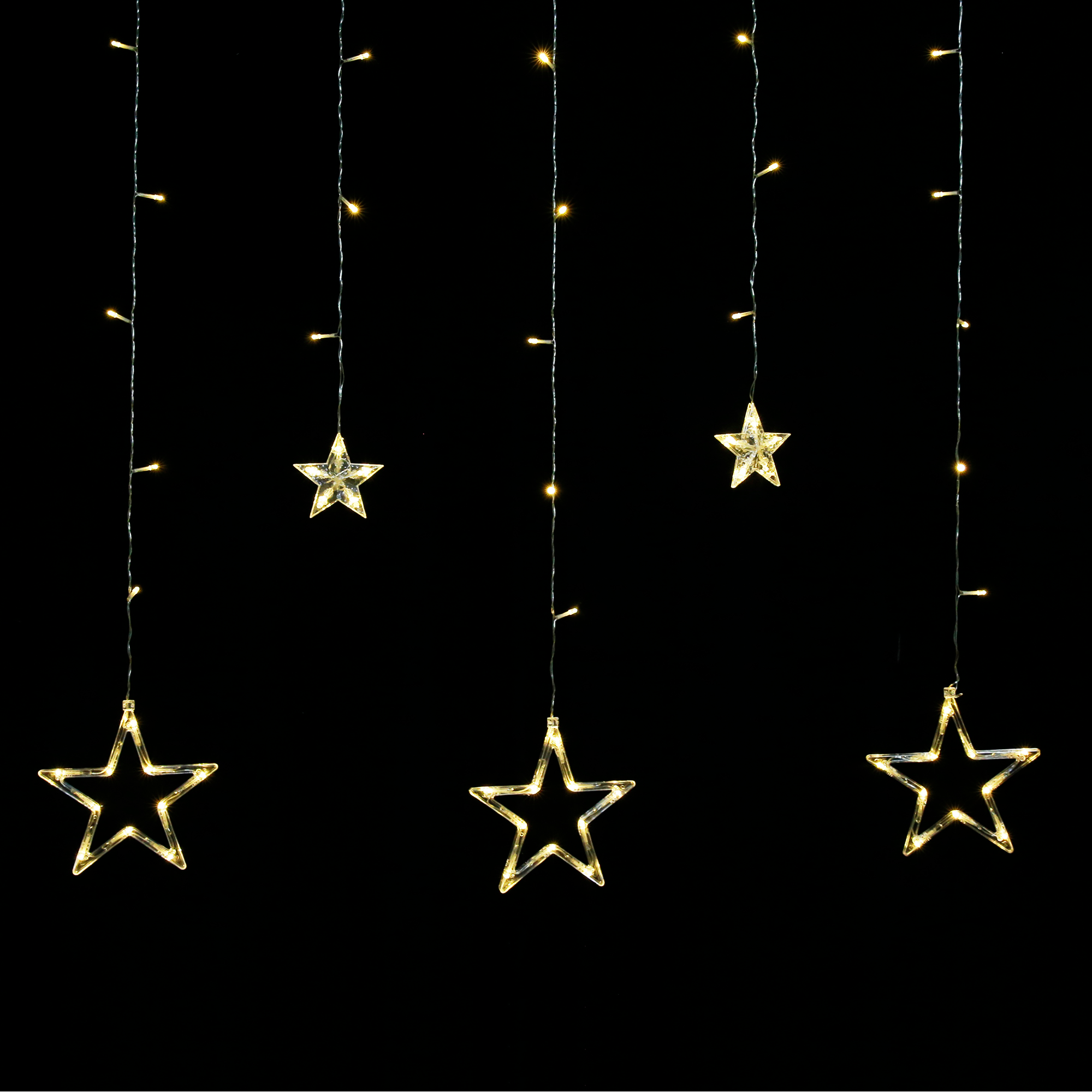 Rebel star light curtain, warm white, 230 V