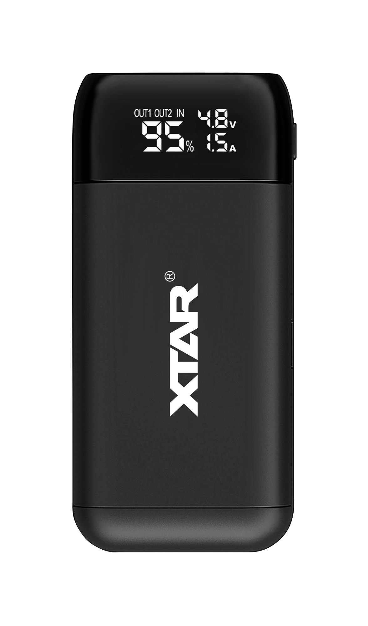 XTAR PB2SL V2 įkroviklis ir išorinė baterija 18650 akumuliatoriams