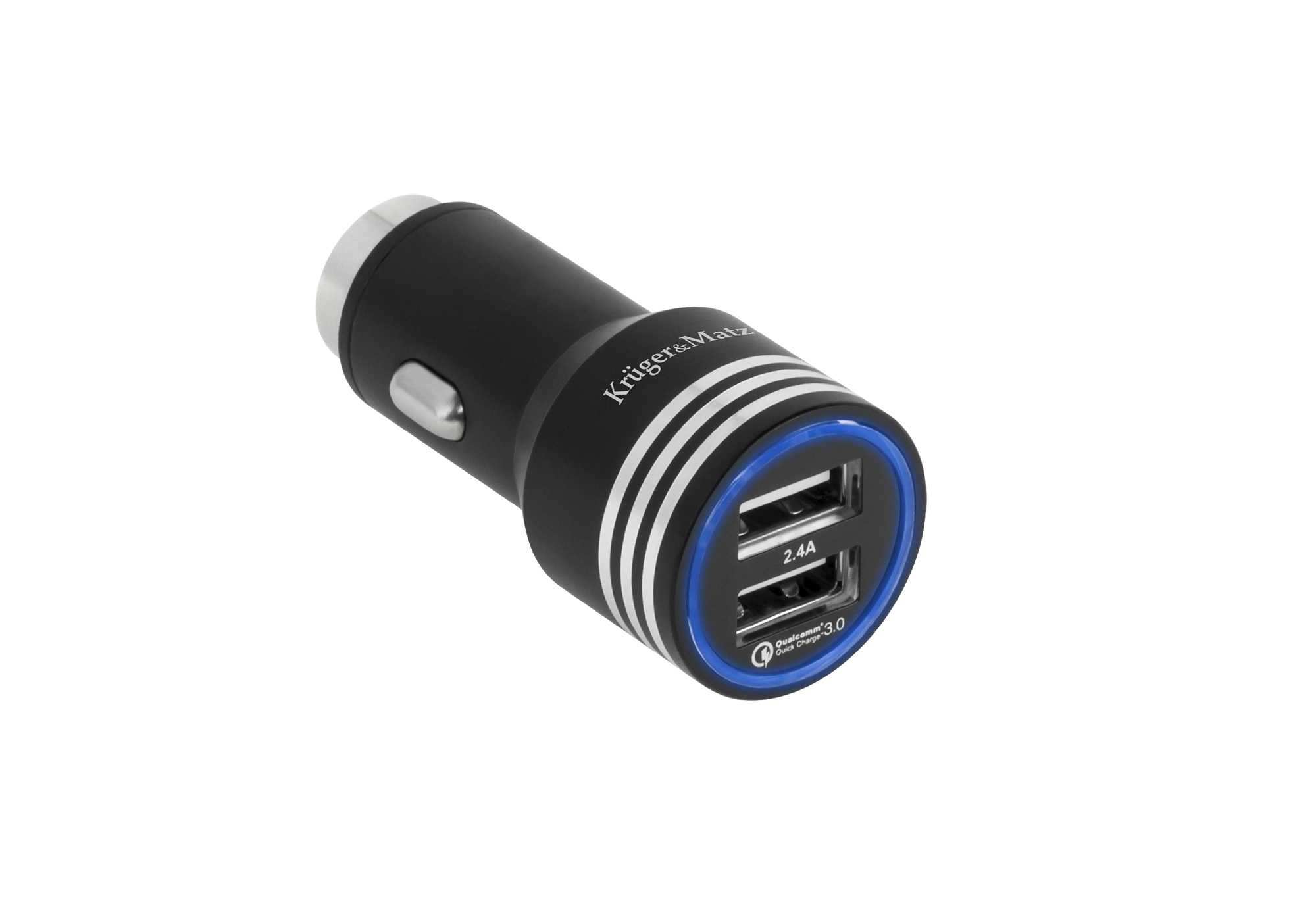 Kruger&Matz automobilinis įkroviklis, 2× USB, 4800 mA, Quick Charge 3.0