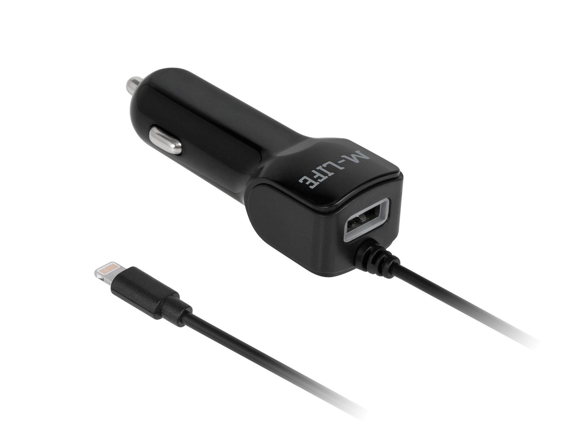Автомобильное зарядное устройство M-Life для Apple iPhone, iPad + USB, 2100 мА