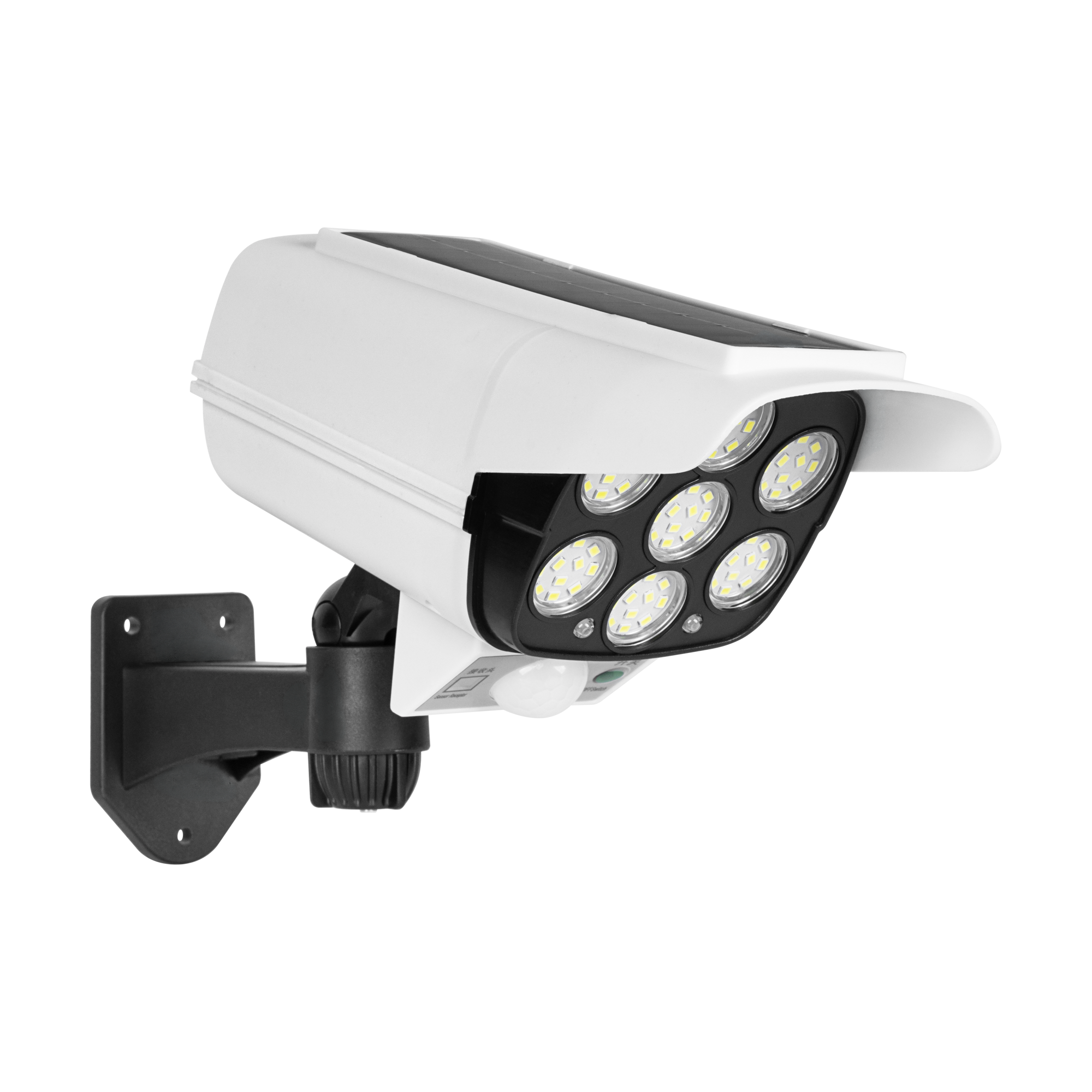 Solar light resembling a surveillance camera