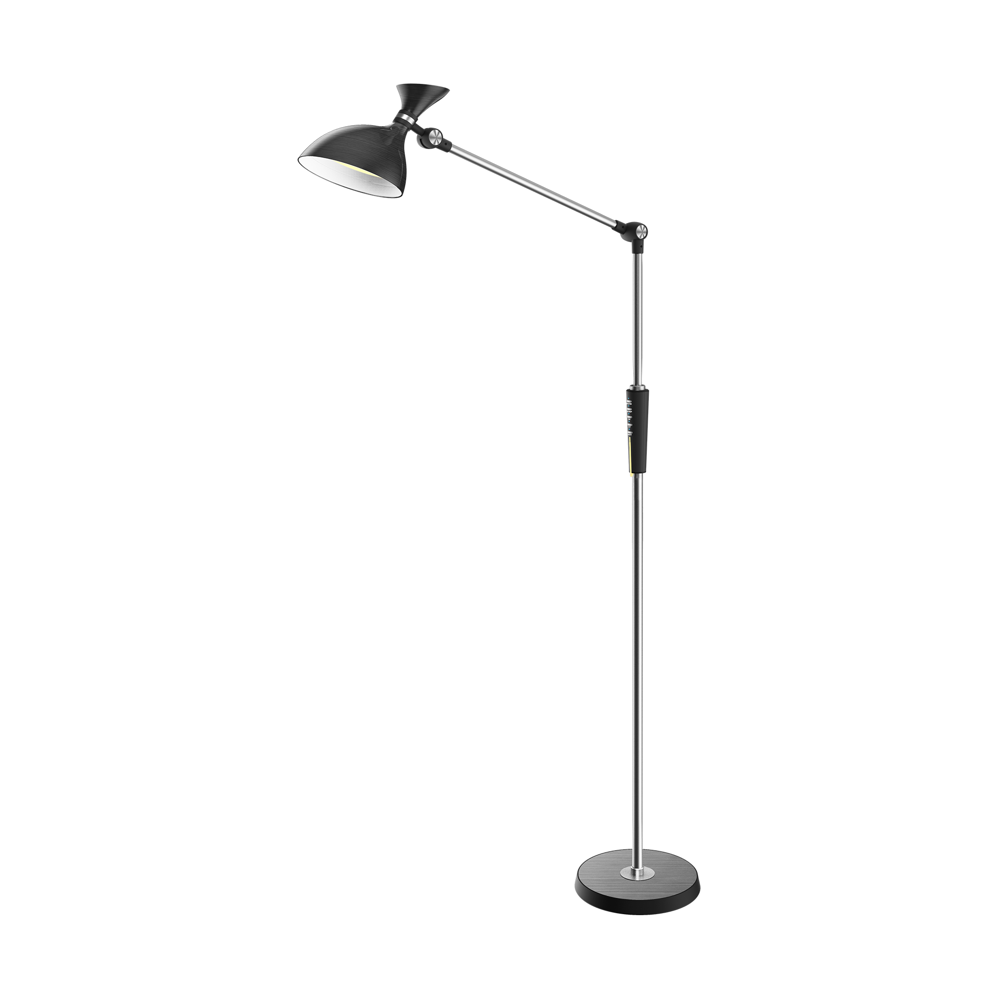 LED toršeras su šviesos reguliatoriumi ir keičiama spalvine temperatūra