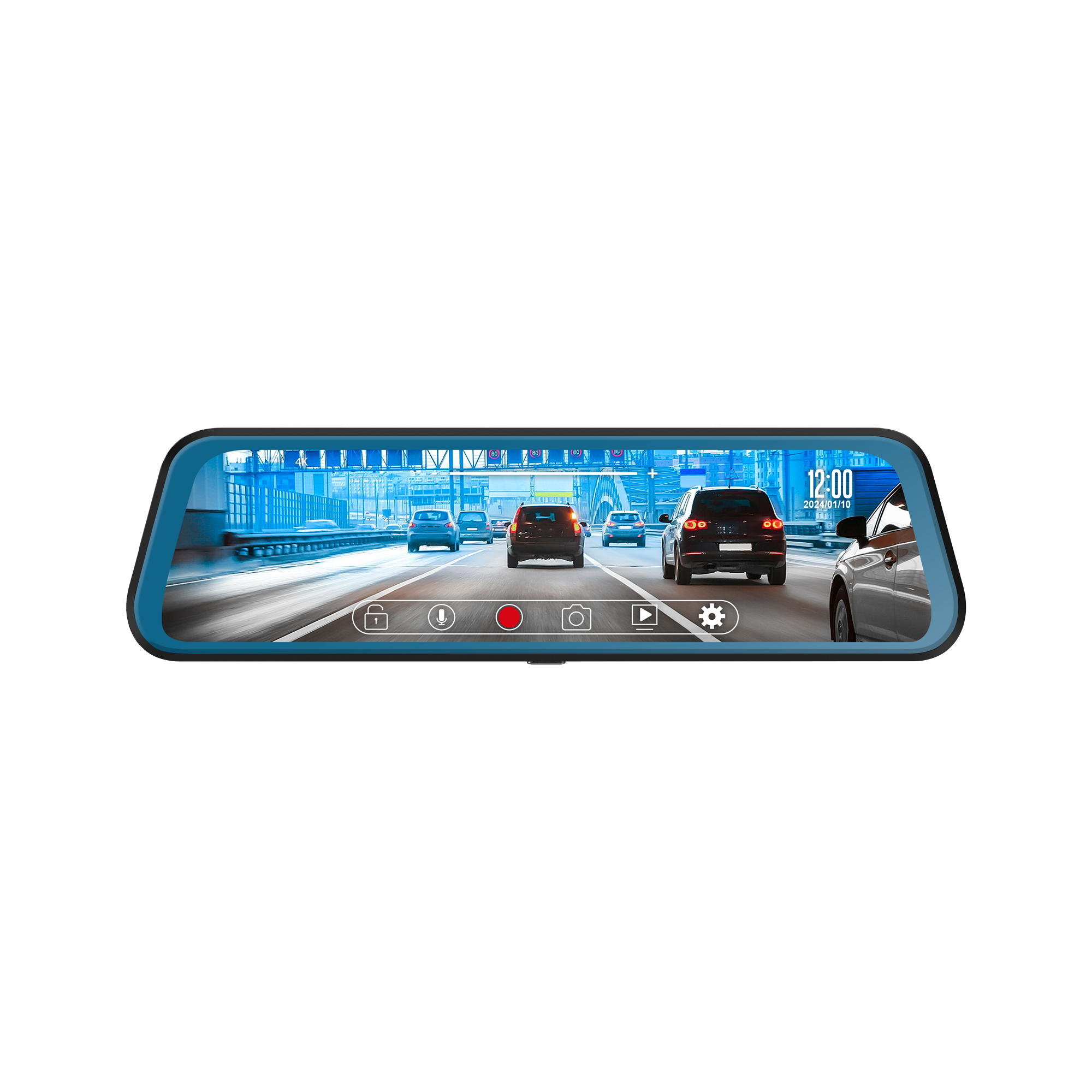 Peiying Basic L200 4K rear-view mirror dash cam with reversing camera