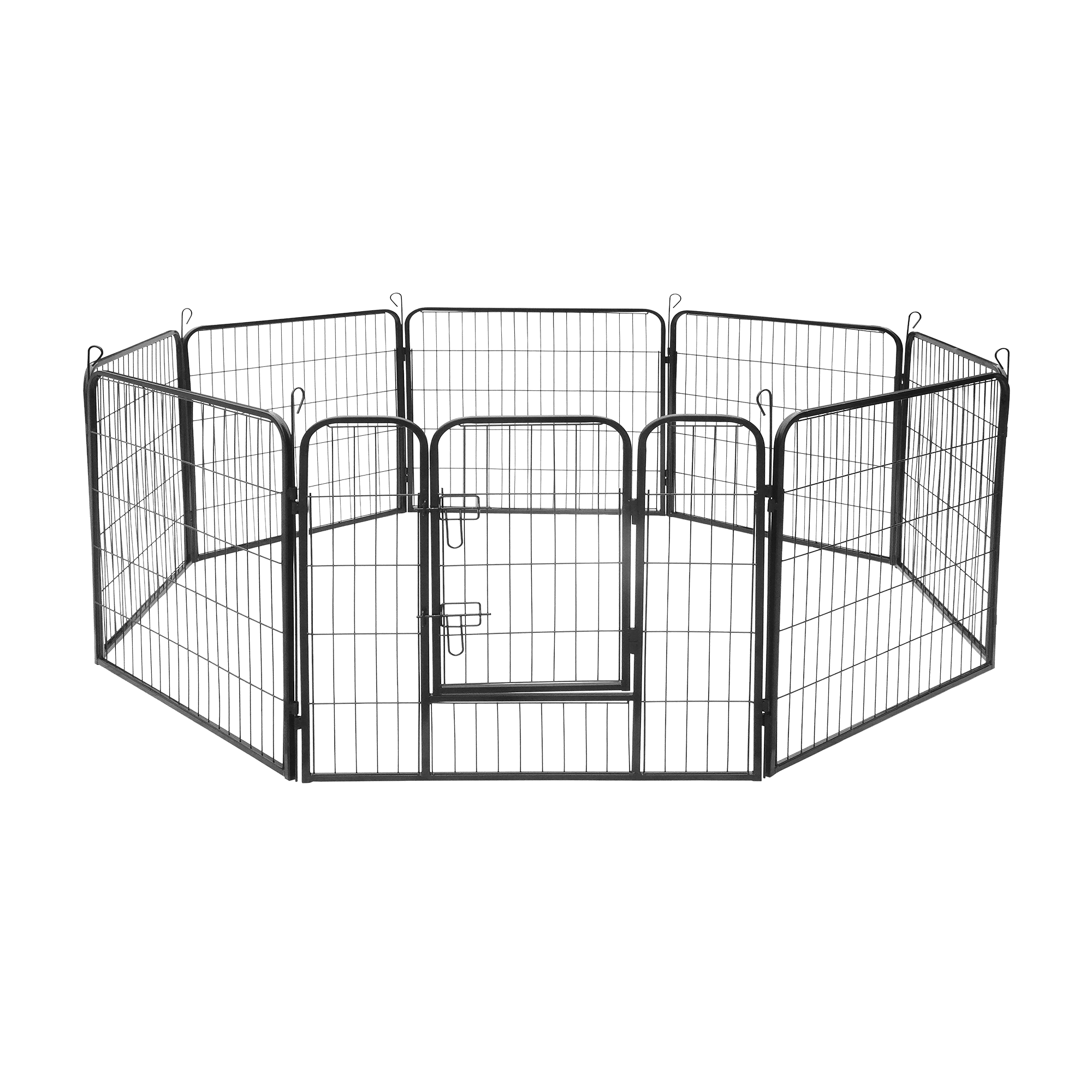 REBEL ANIMALS modular steel dog playpen, size S, 8 panels, 80 × 60 cm