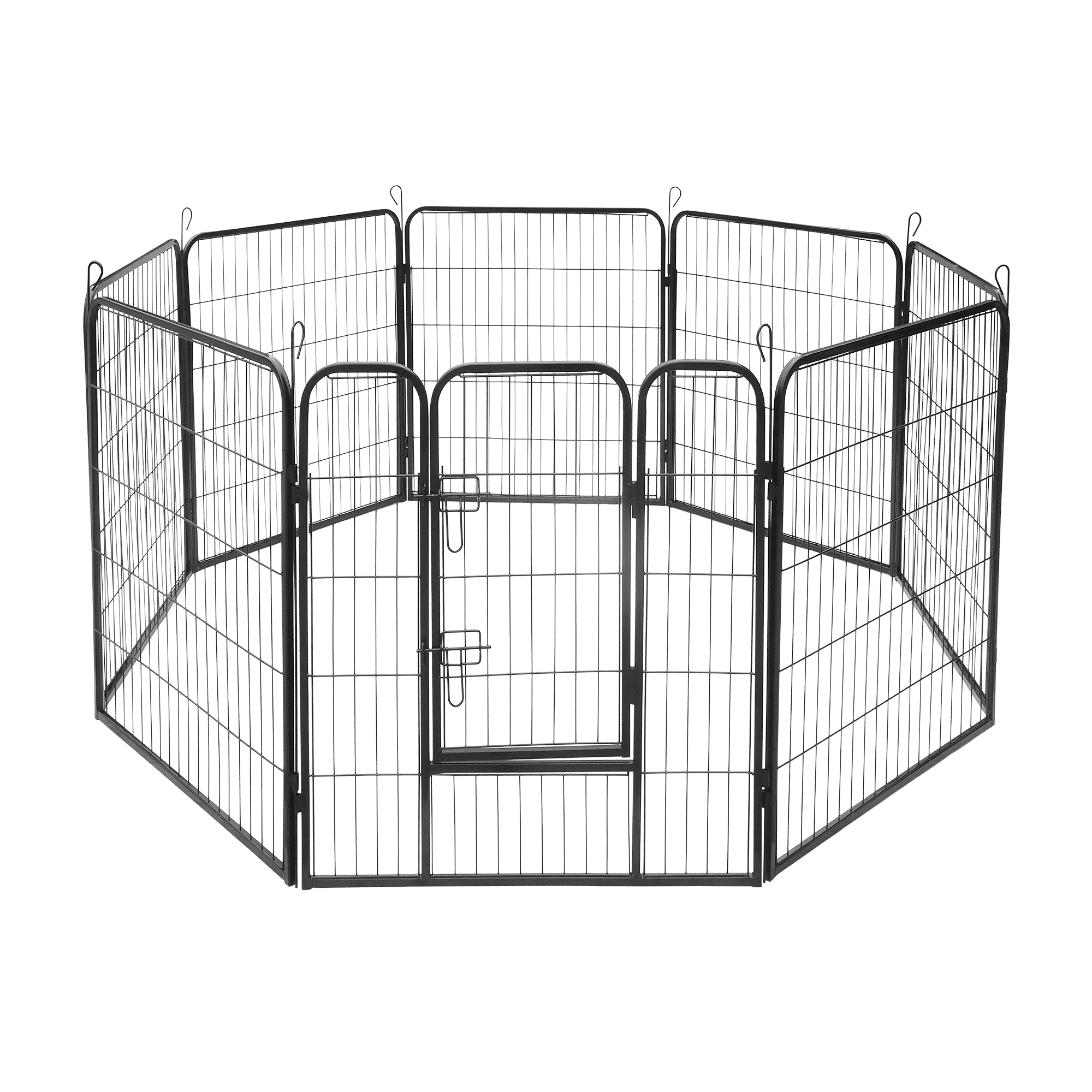 REBEL ANIMALS modular steel dog playpen, size XL, 8 panels, 80 × 100 cm