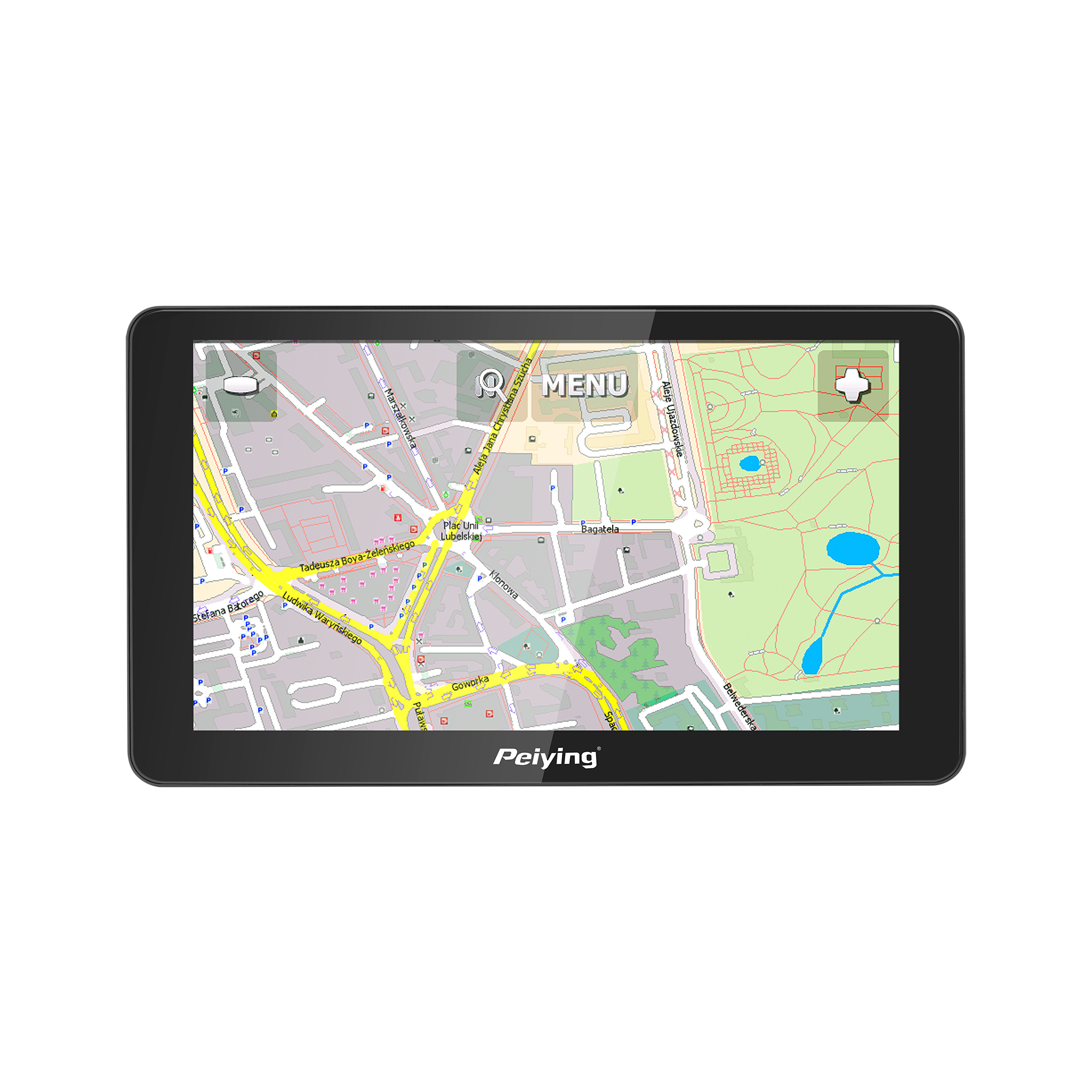 Peiying Alien PY-GPS7014 GPS navigatorius su Europos žemėlapiu
