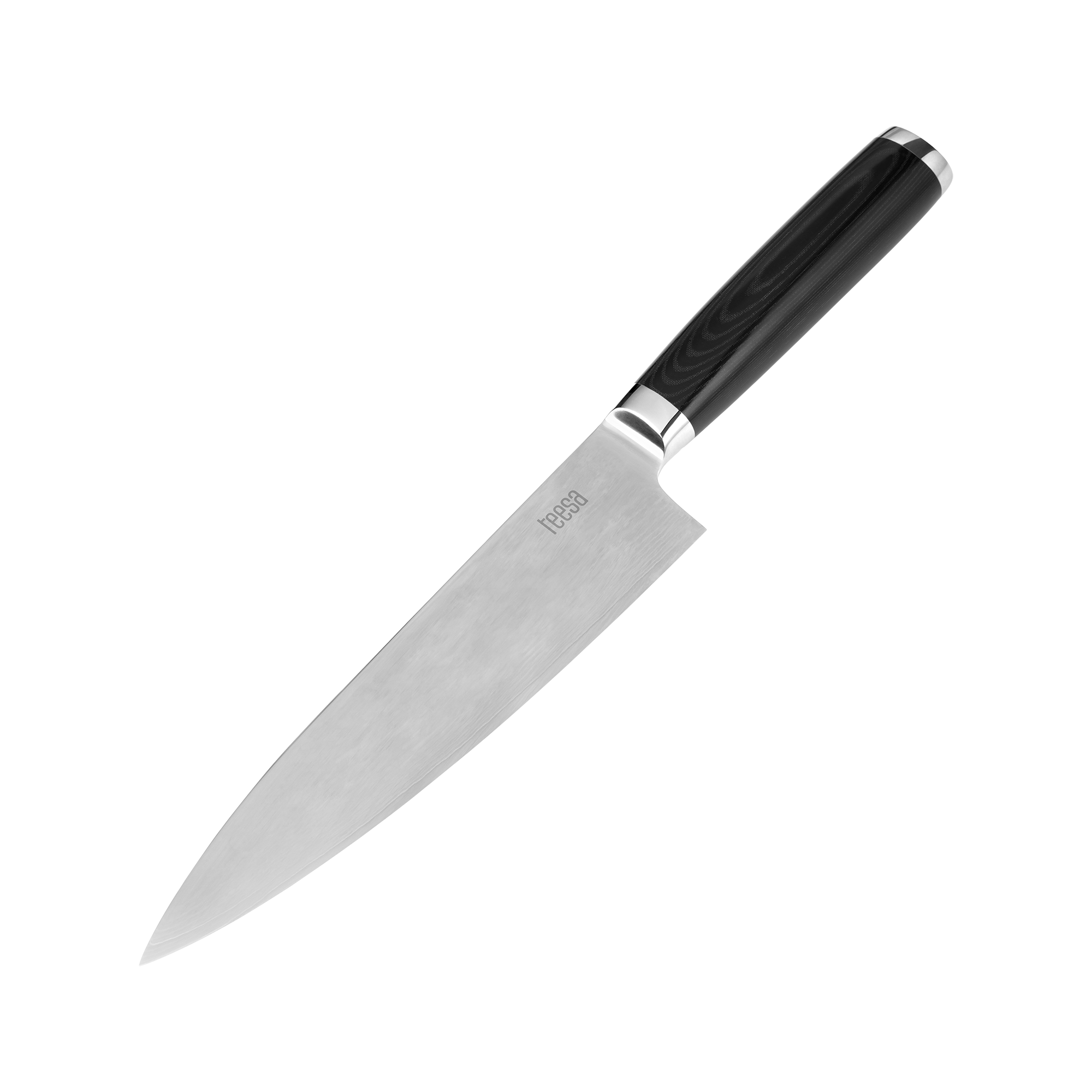 Damasko plieno šefo peilis, 33,5 cm (VG10)