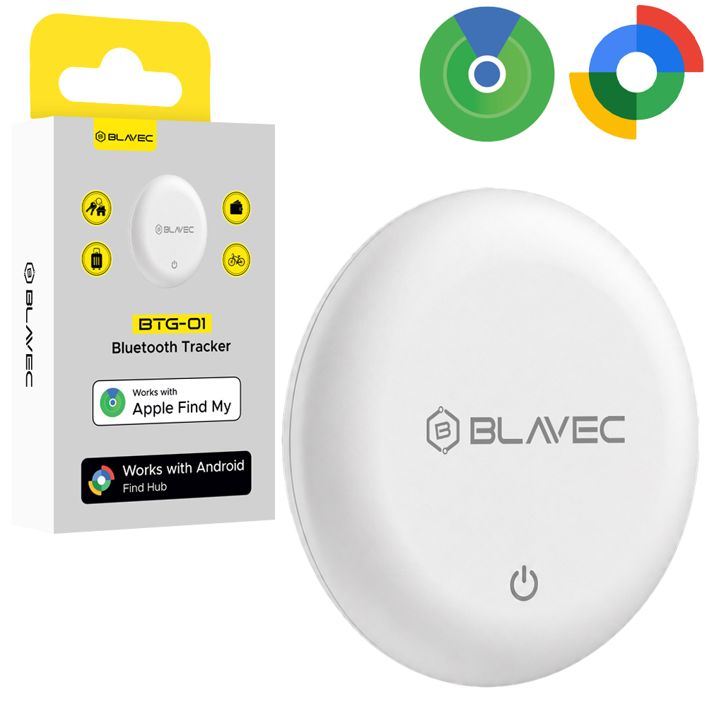 Blavec BTG-01 Bluetooth tracker for Apple and Android (BTBTG01-W), white