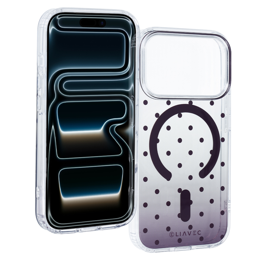Liavec Bubble dėklas, skirtas „iPhone 18 Pro“ / „iPhone 17 Pro“, bordo
