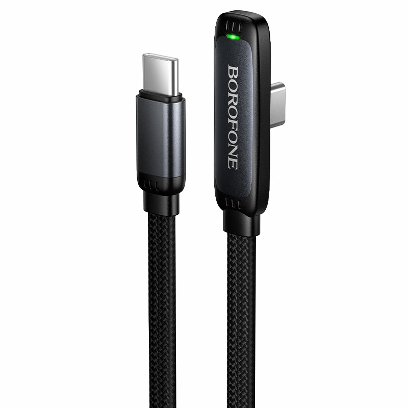 Juodas „Borofone BX126 Skillful“ USB-C–USB-C laidas, PD 60 W, 1 m