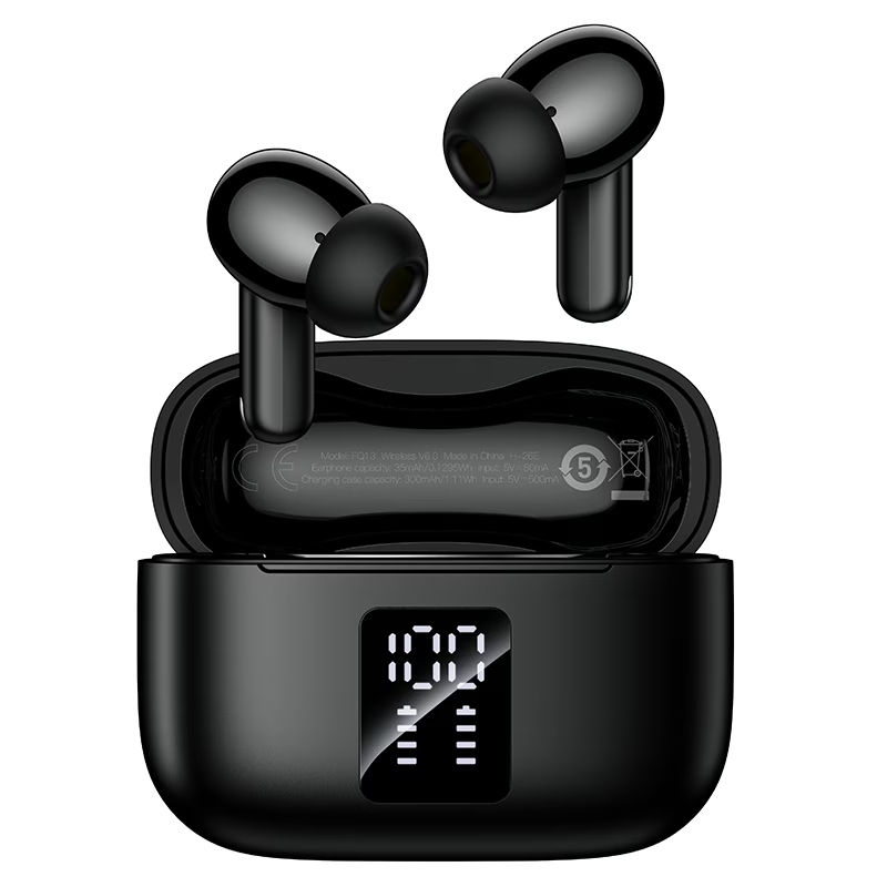 Juodos TWS „Bluetooth“ ausinės „Borofone FQ13 Astute“