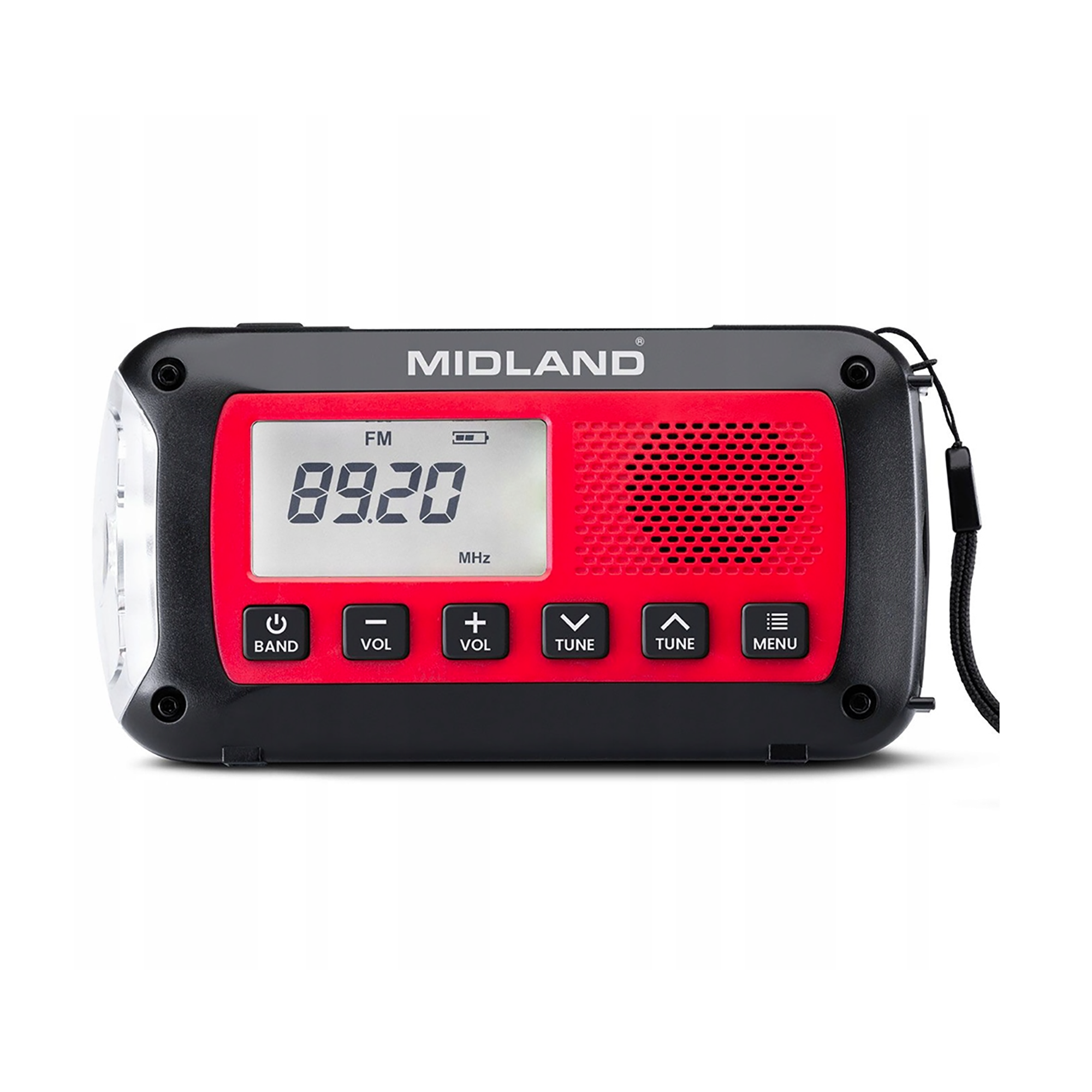 Midland ER100 avarinis radijas su 2600 mAh akumuliatoriumi