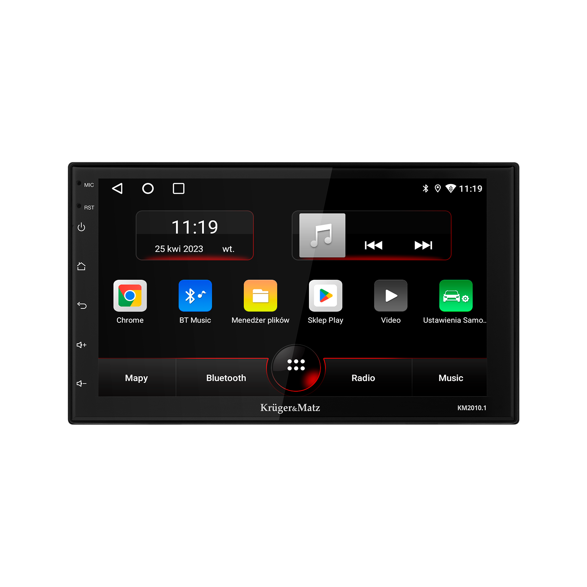 Automobilinis radijas Kruger&Matz KM2010 su CarPlay/Android Auto