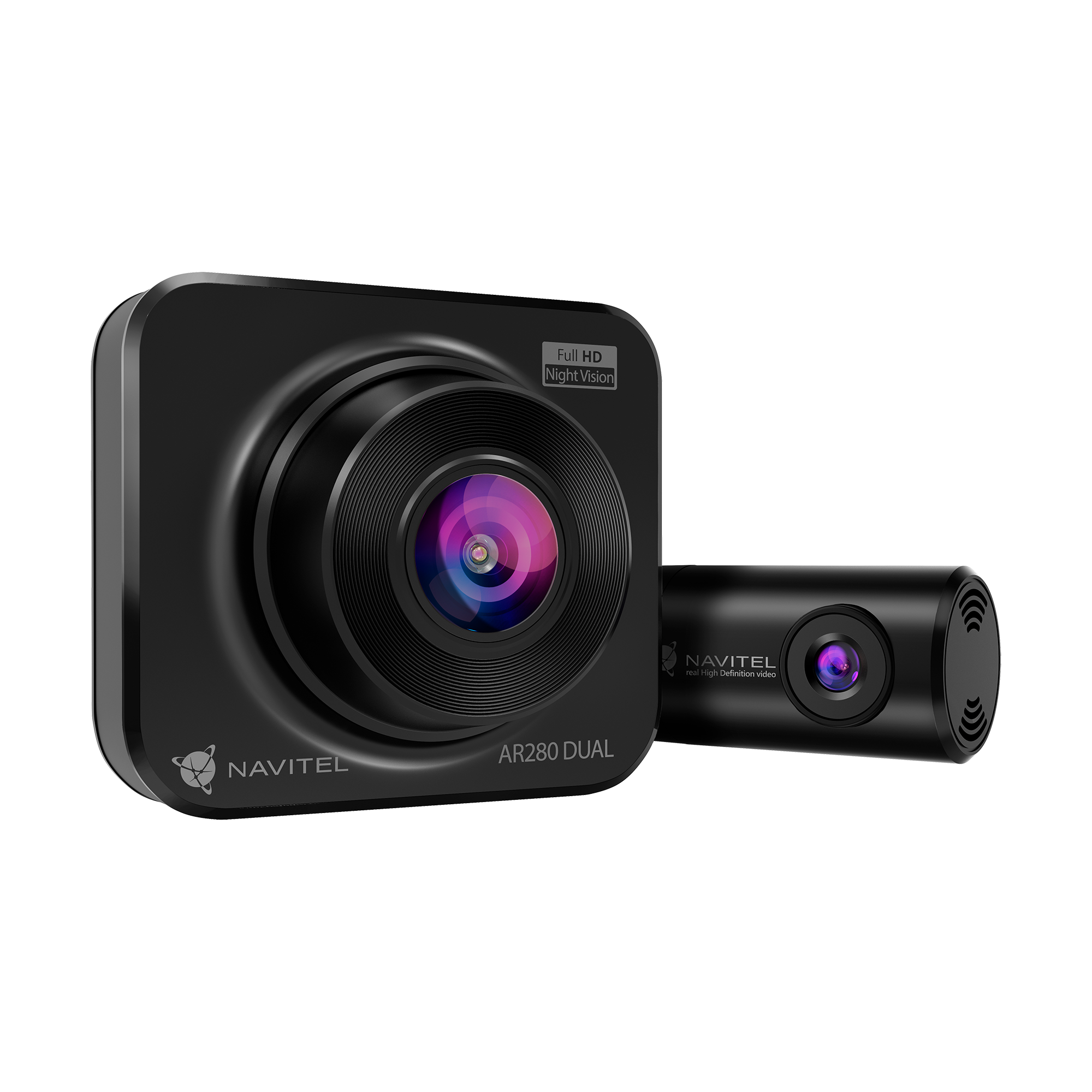 Navitel AR280 DUAL – Full HD automobilinis vaizdo registratorius su galine kamera