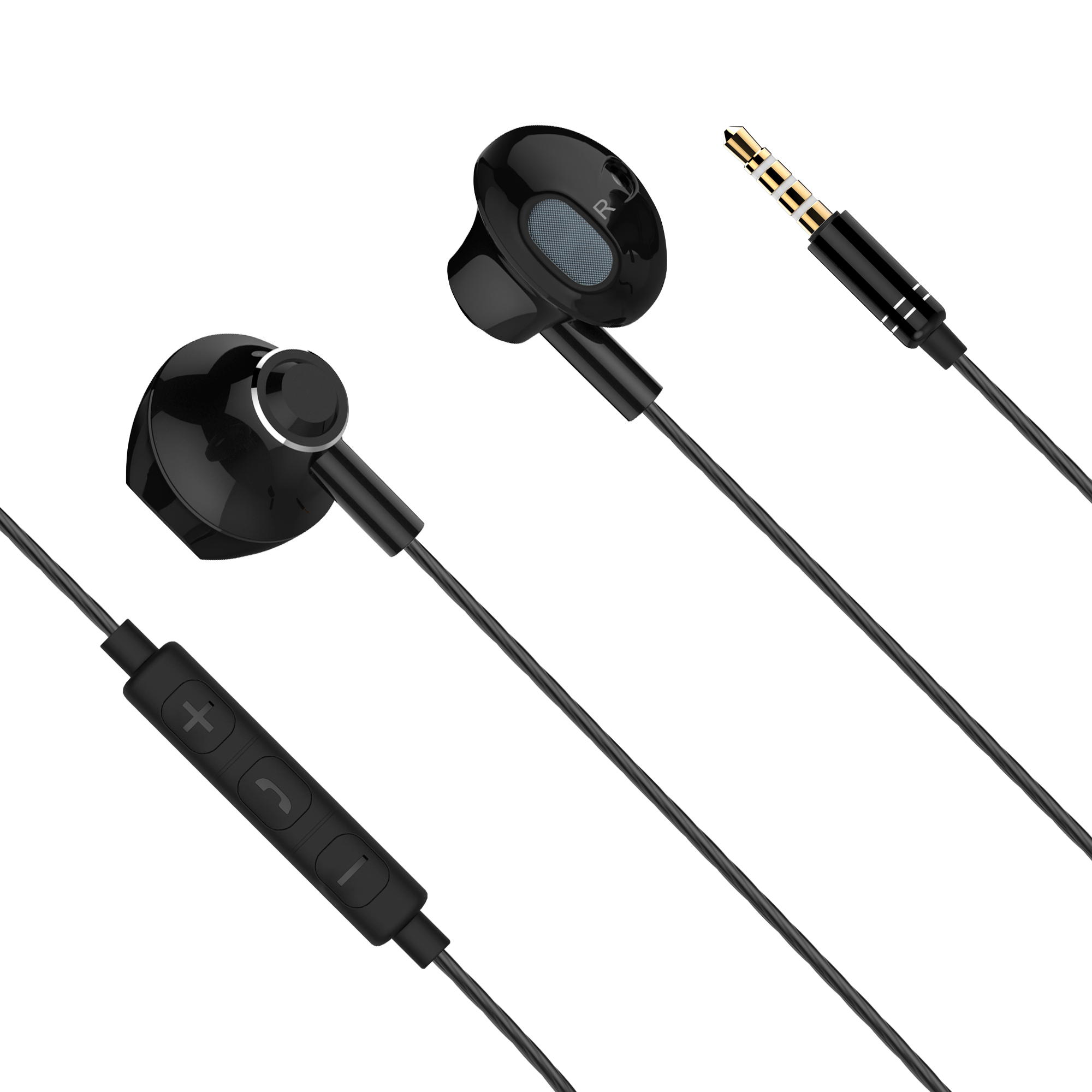Kruger&Matz B2 į ausis įdedamos ausinės su mikrofonu, juodos