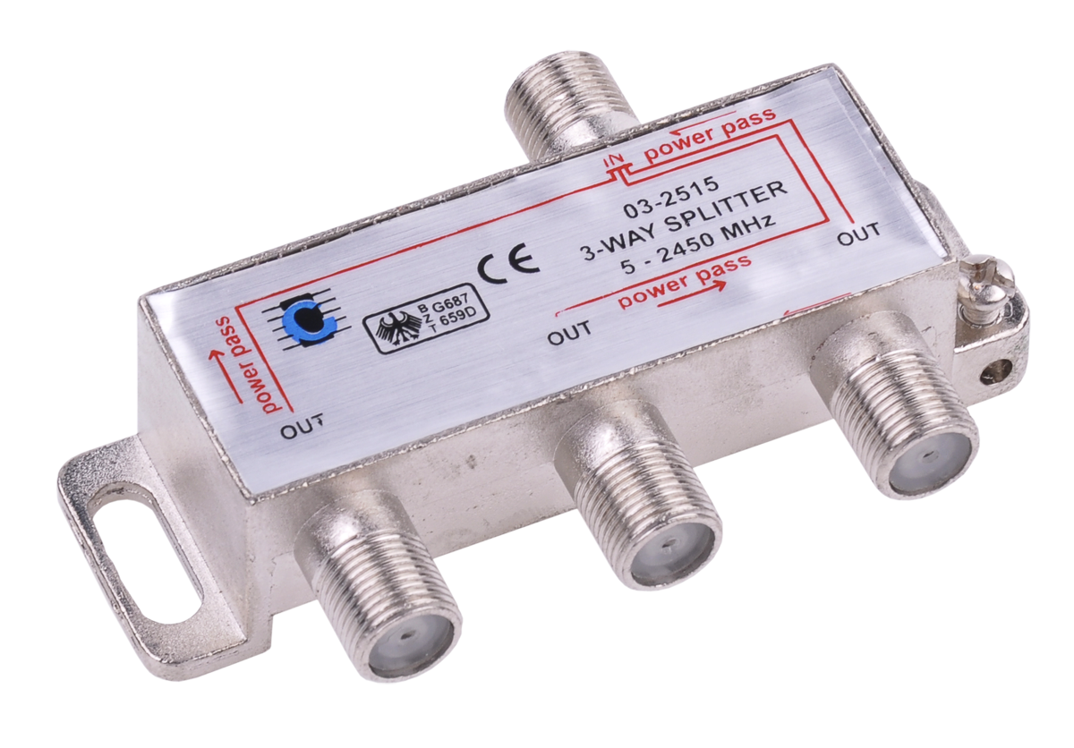 3 krypčių signalo daliklis, 5–2450 MHz